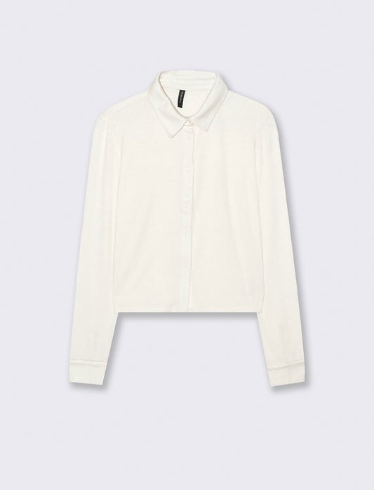 CAMICIA IN MAGLINA - Avorio