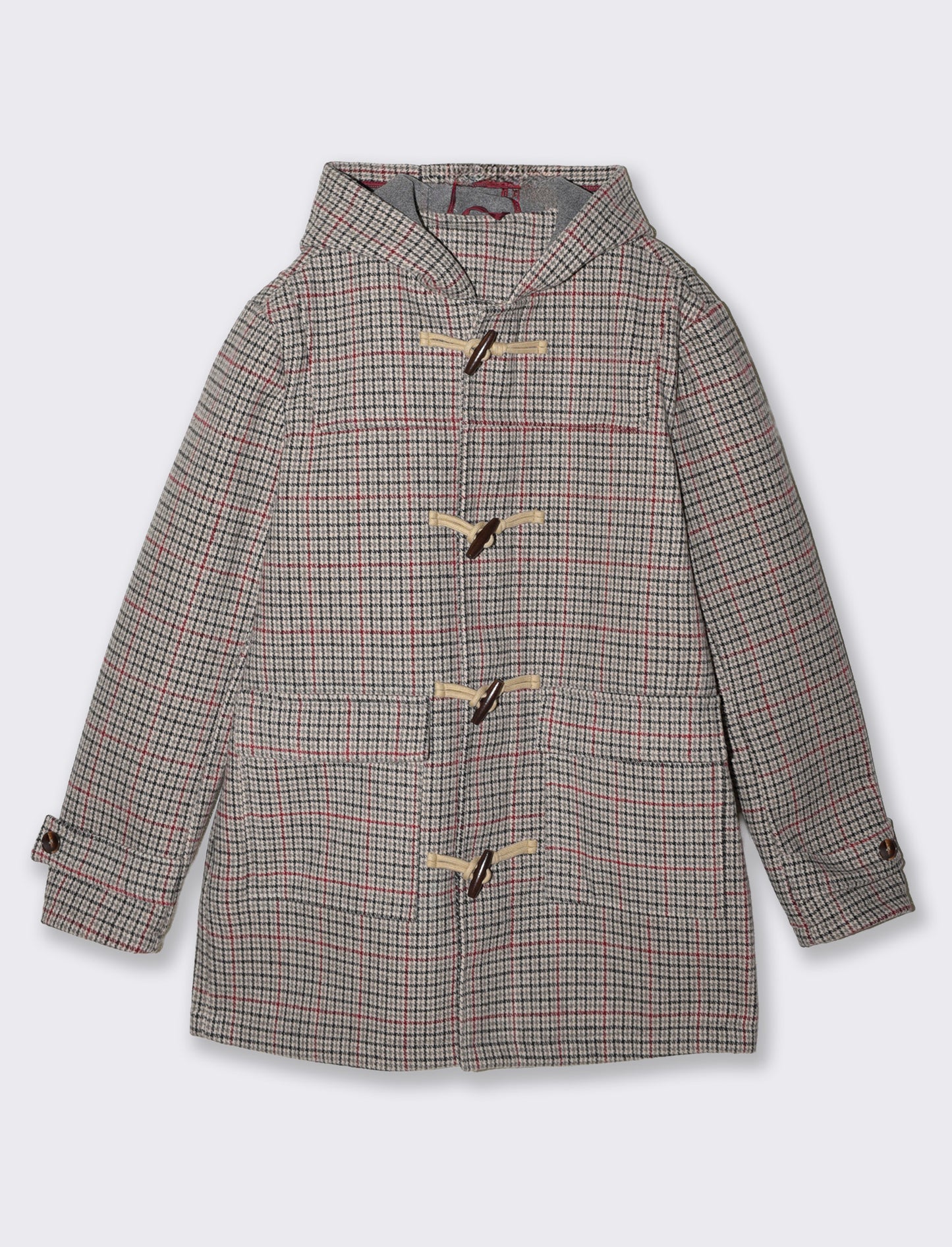 Cappotto Montgomery Pied de Poule Multicolor - Grigio