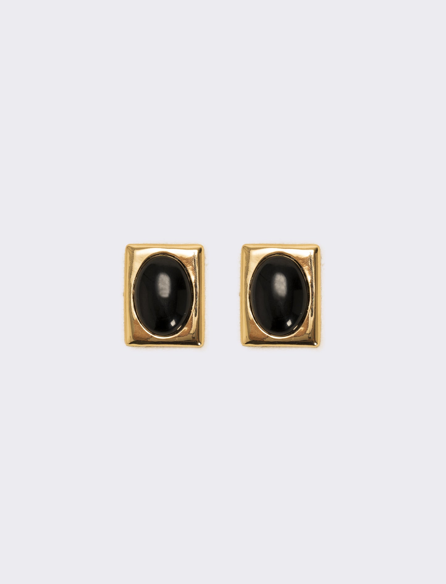 Orecchini bottoni con clips - Nero