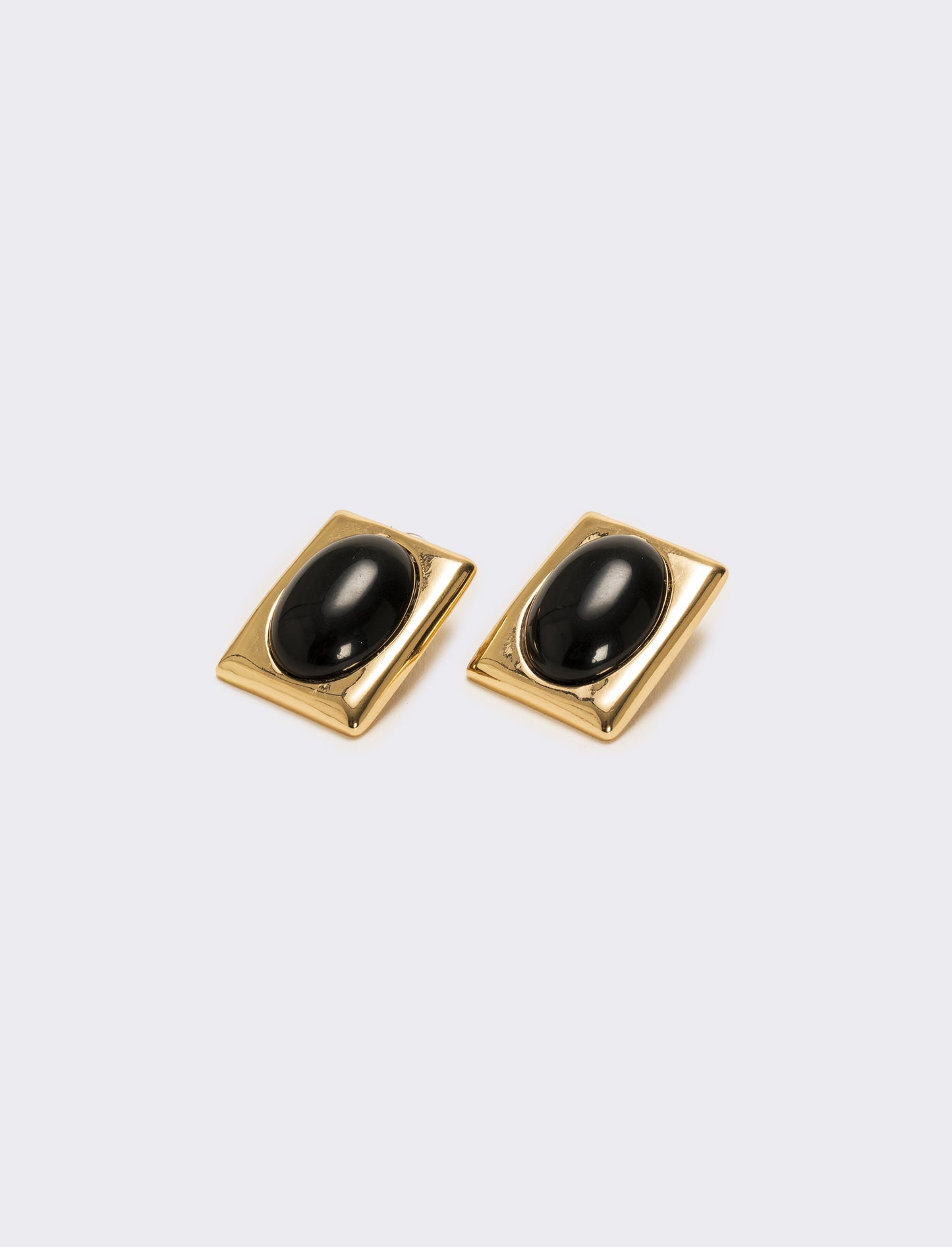 Orecchini bottoni con clips - Nero