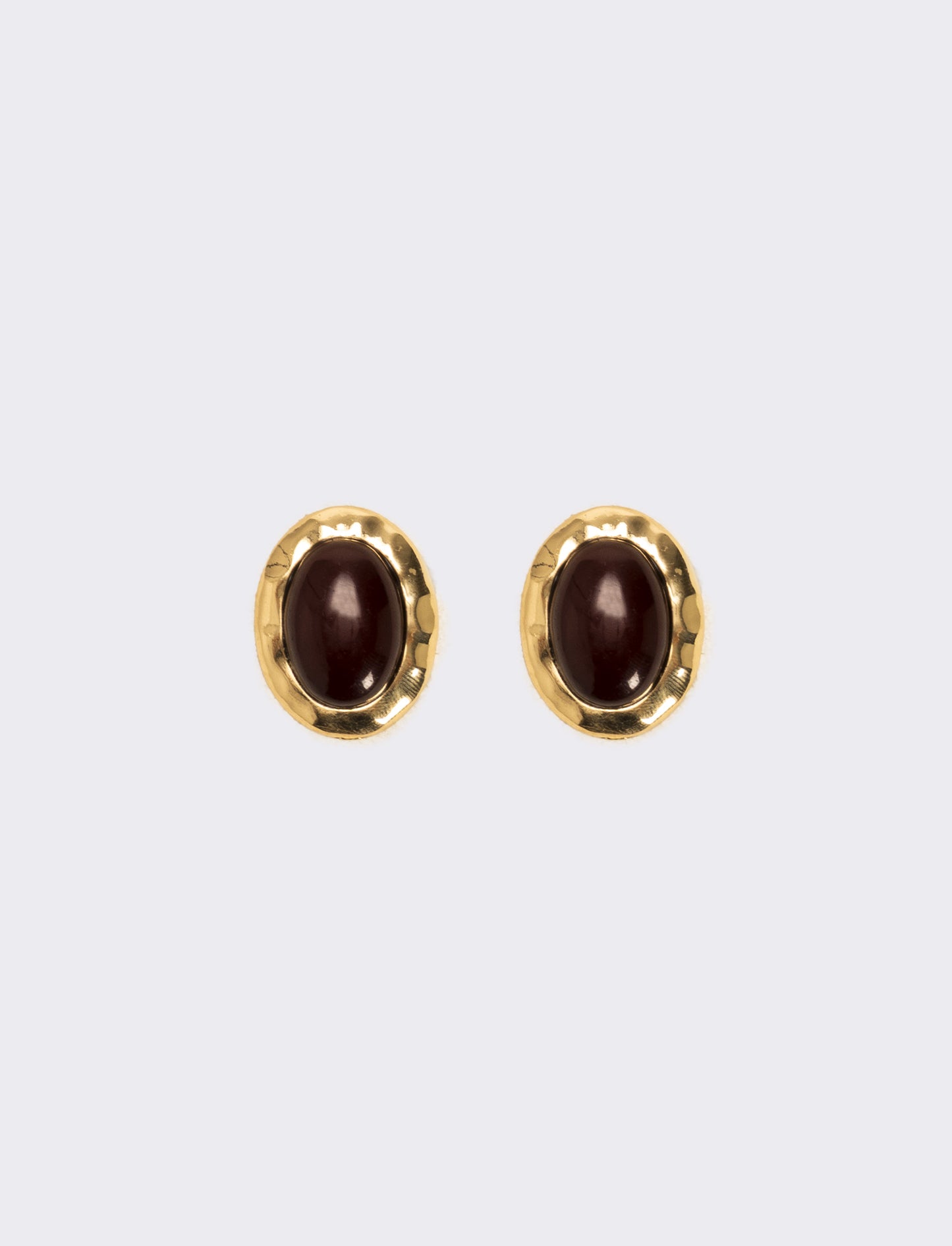 Orecchini bottoni con clips - Bordeaux