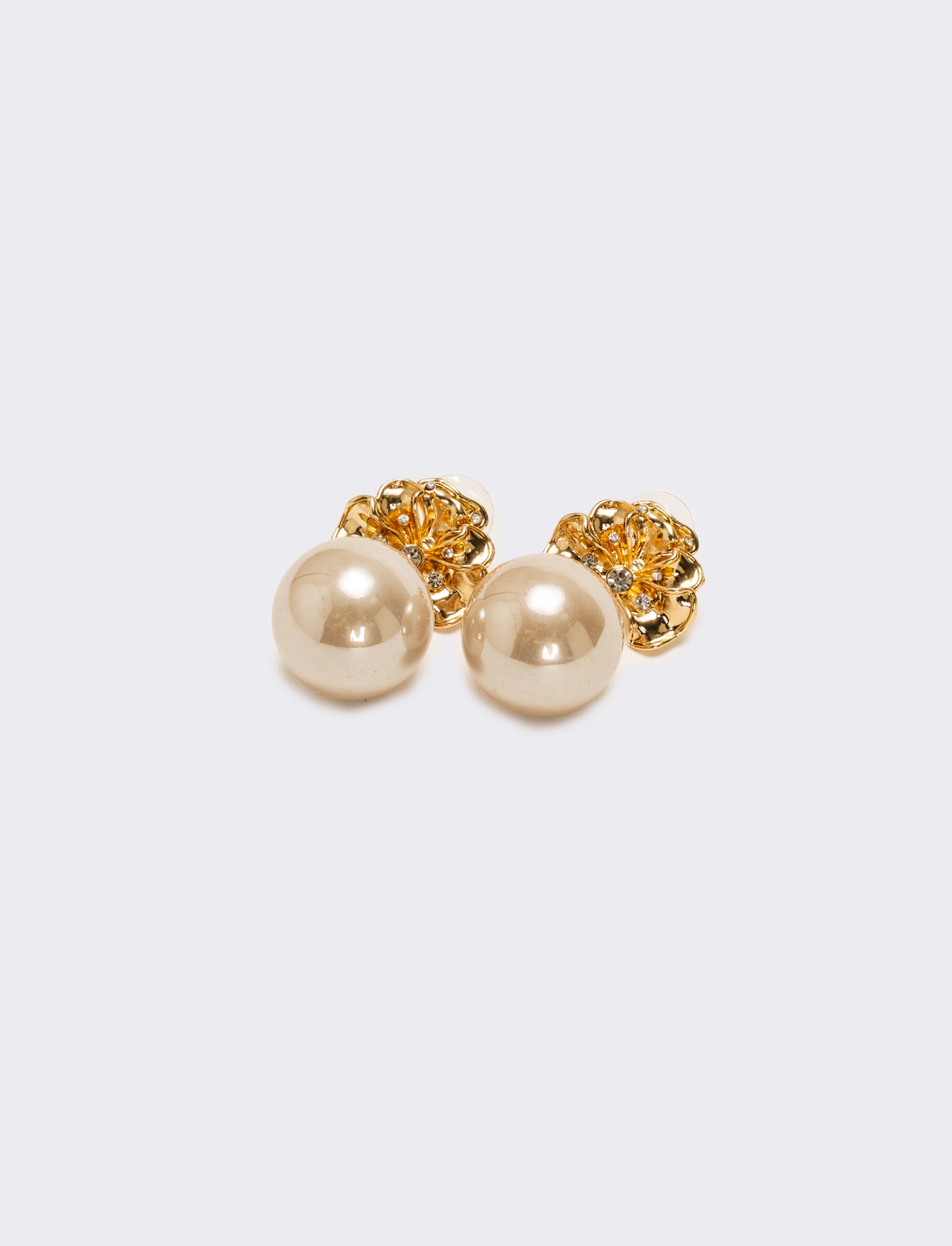 Orecchini con perle grandi - Beige