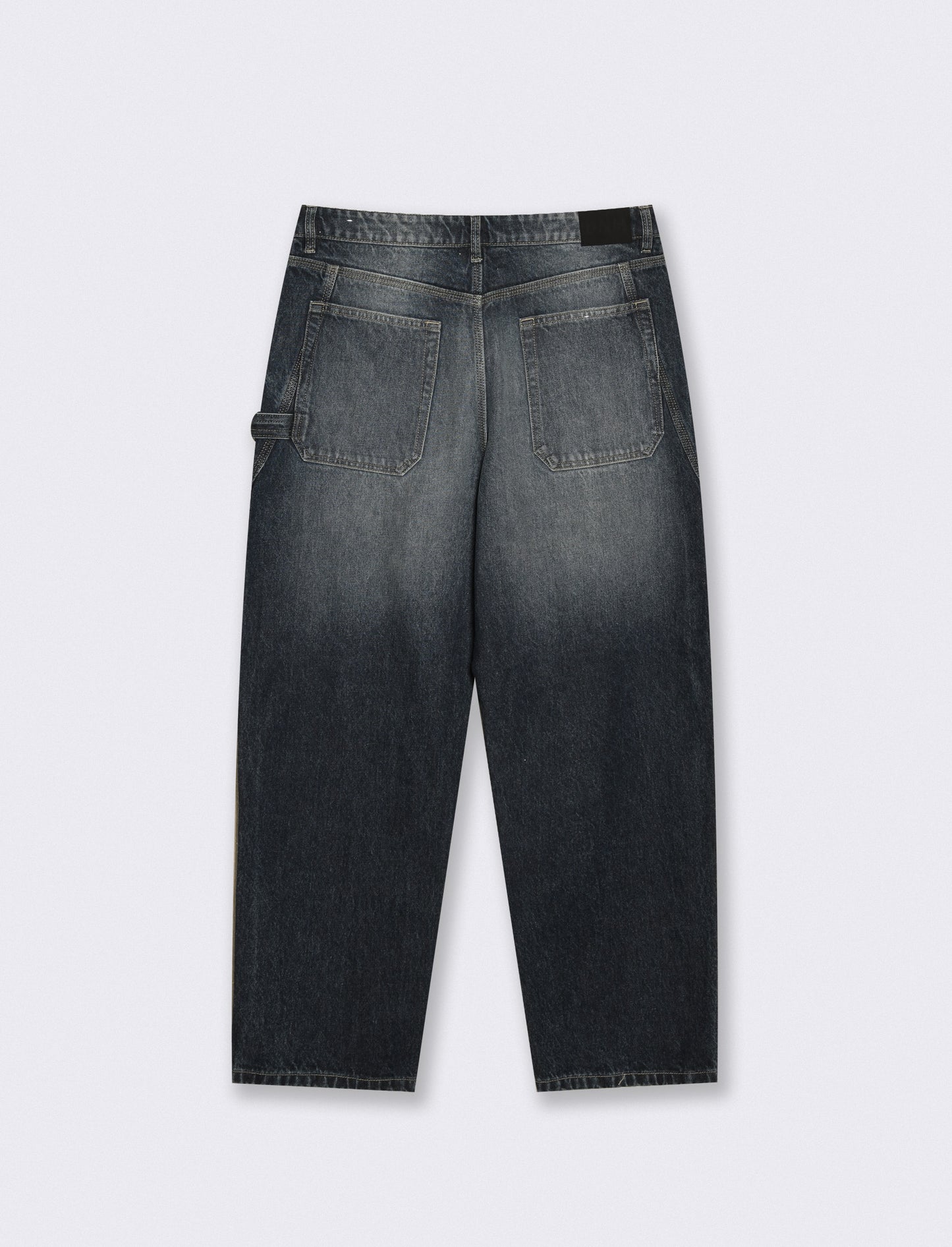 Jeans Moro Barrel Fit Effetto Slavato - DENIM SCURO
