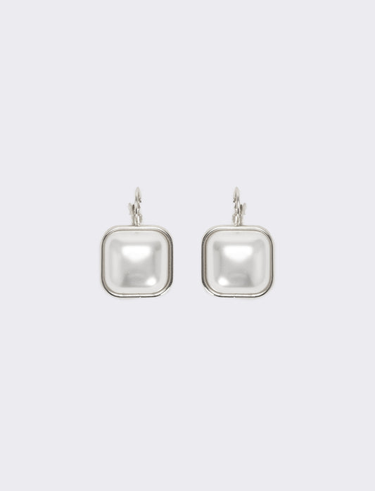 Orecchini con monachina quadrata - Argento