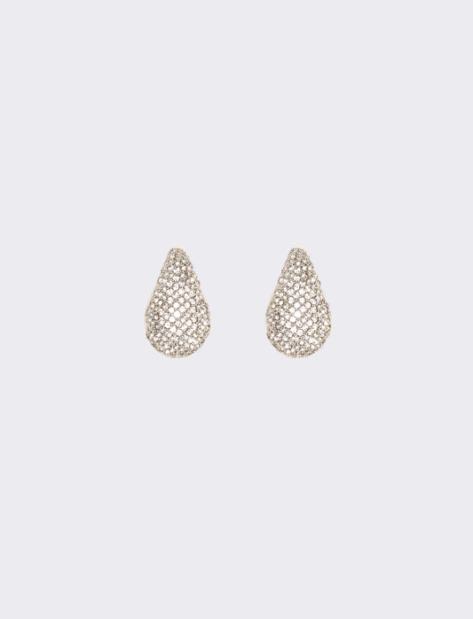 Orecchino goccia strass - Argento