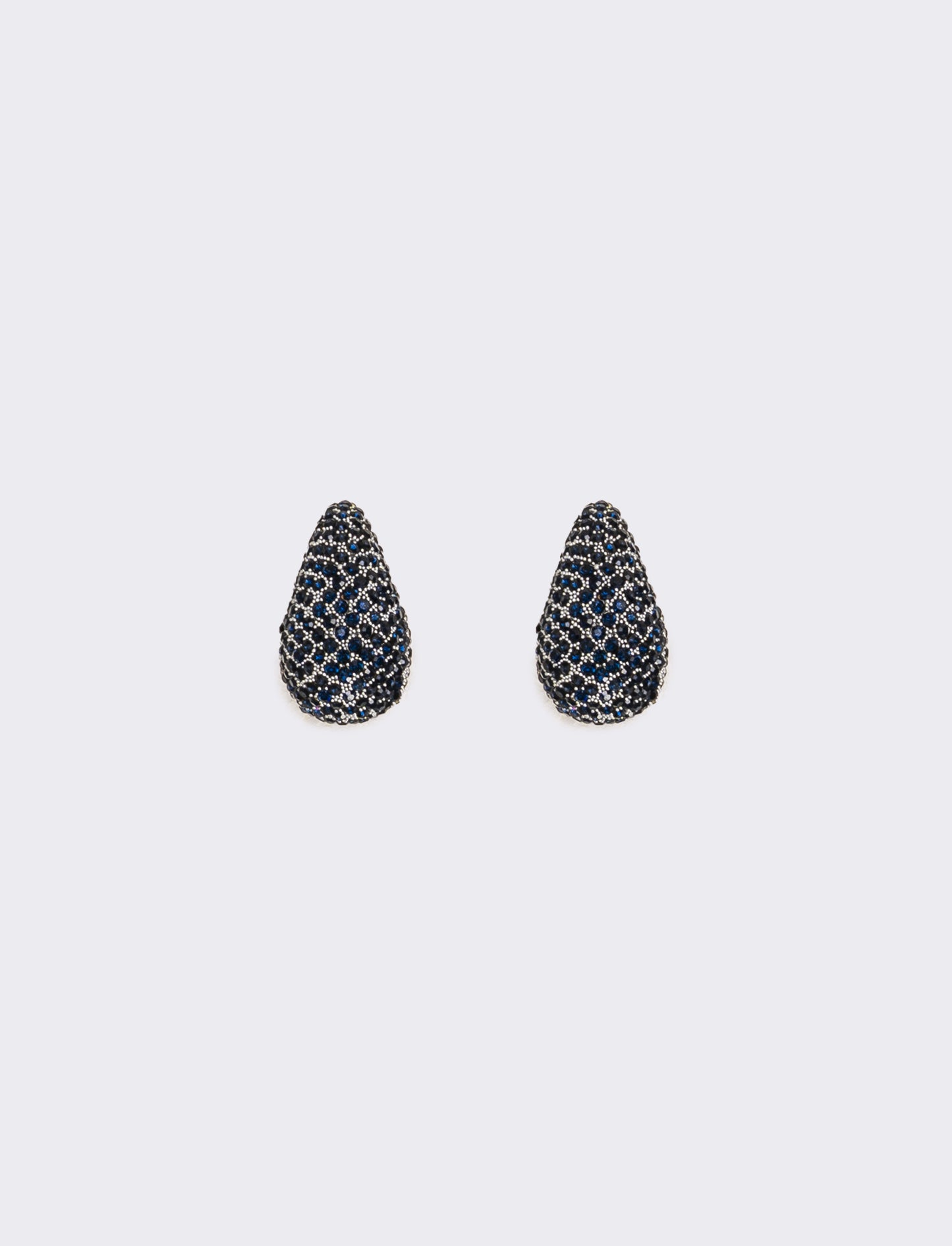 Orecchino goccia strass - Blu