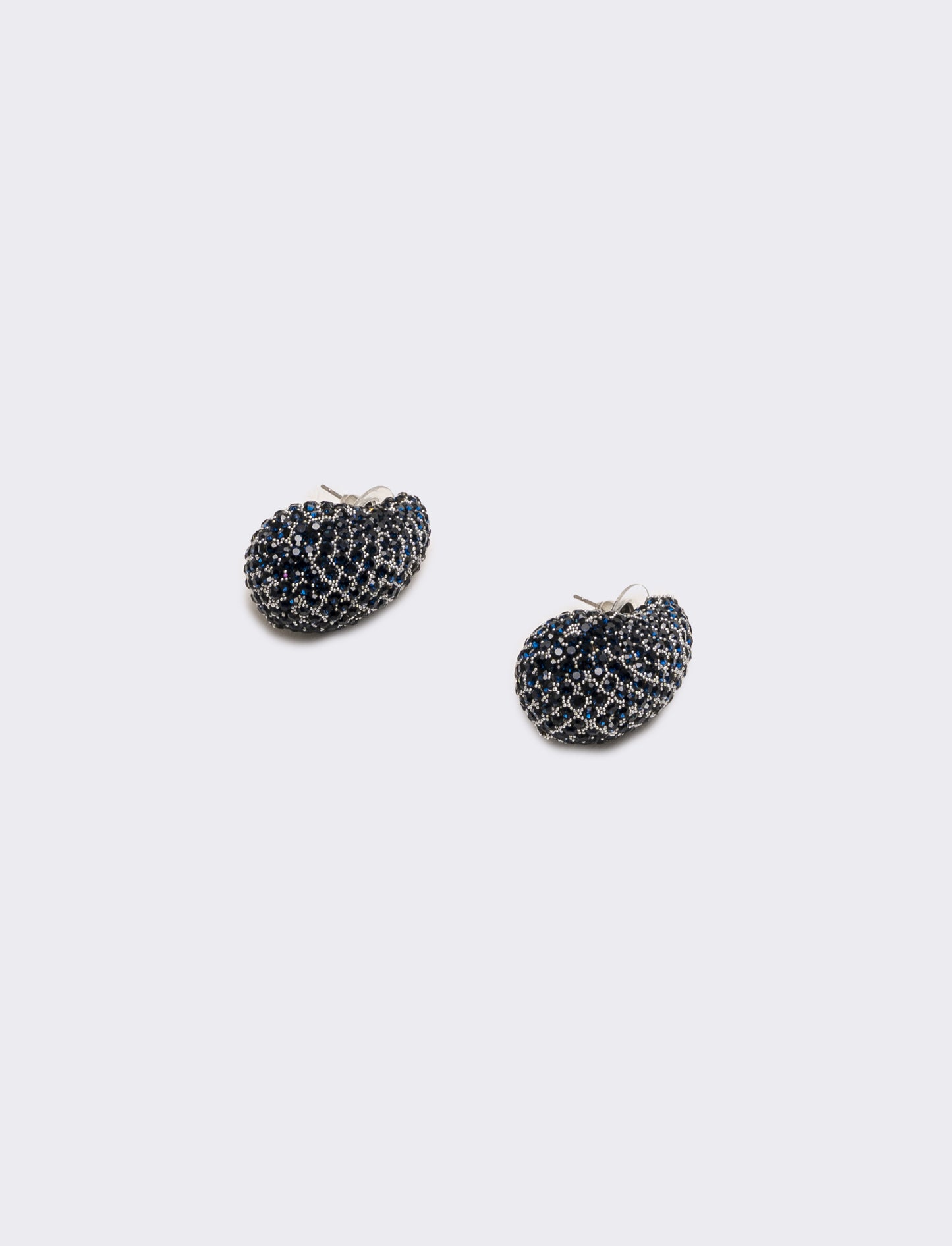 Orecchino goccia strass - Blu