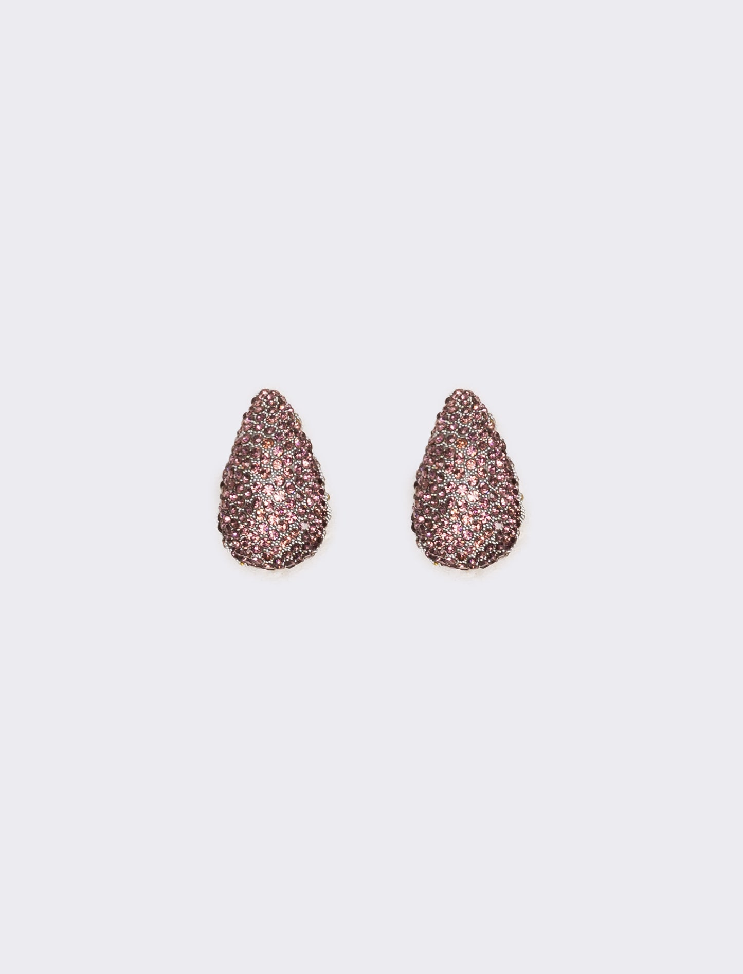 Orecchino goccia strass - Viola