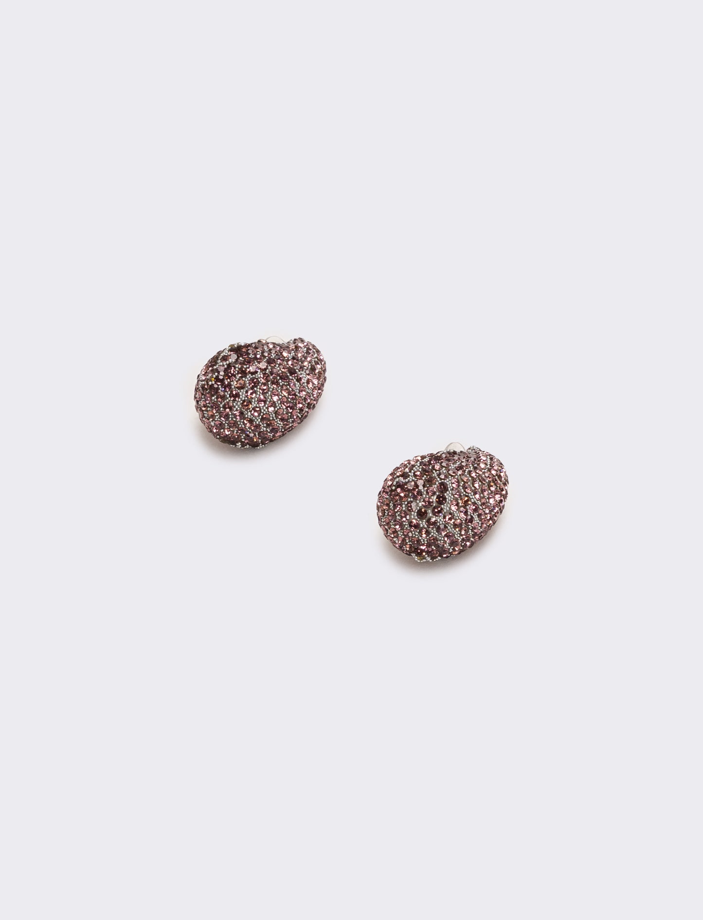 Orecchino goccia strass - Viola