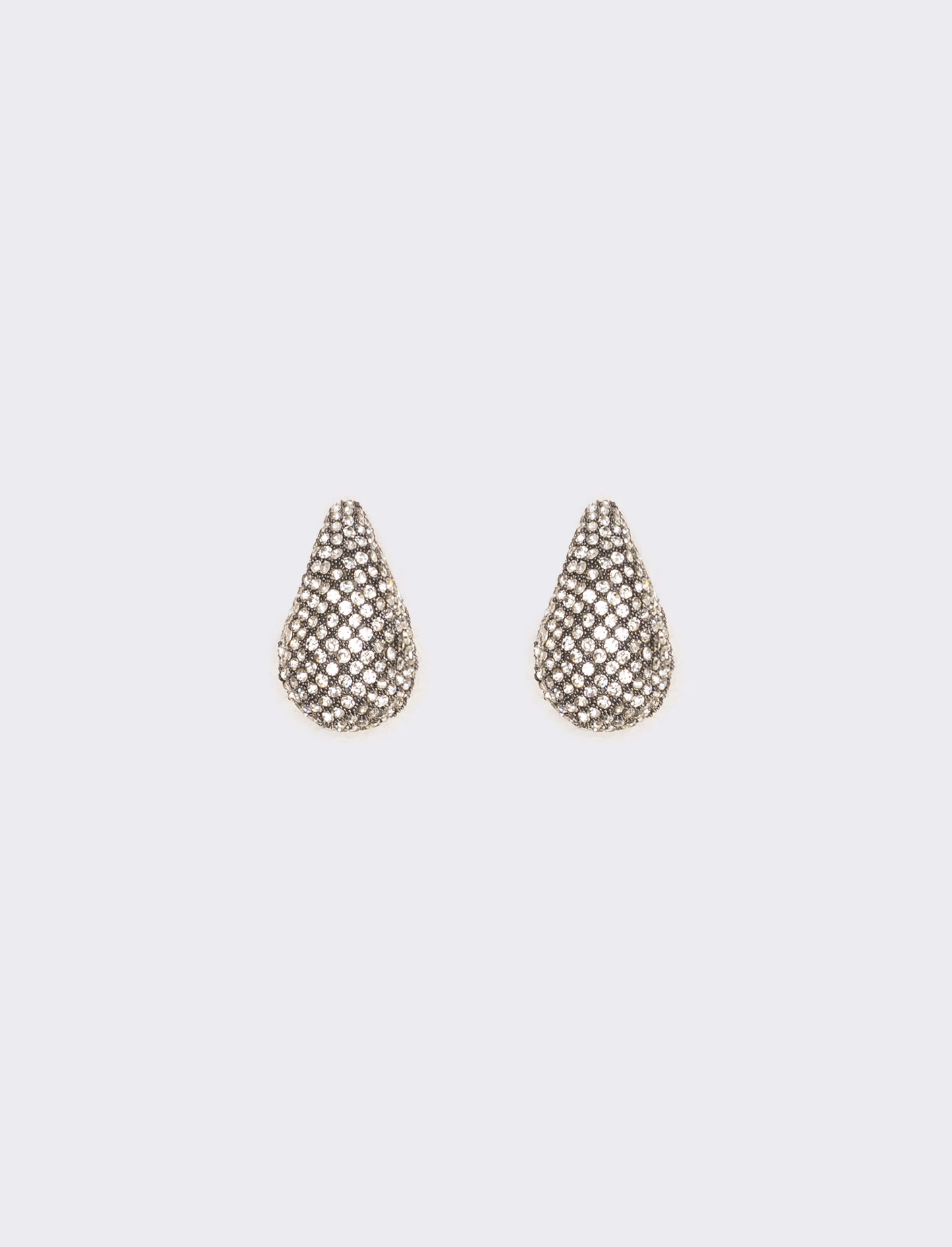 Orecchino goccia strass - Nero