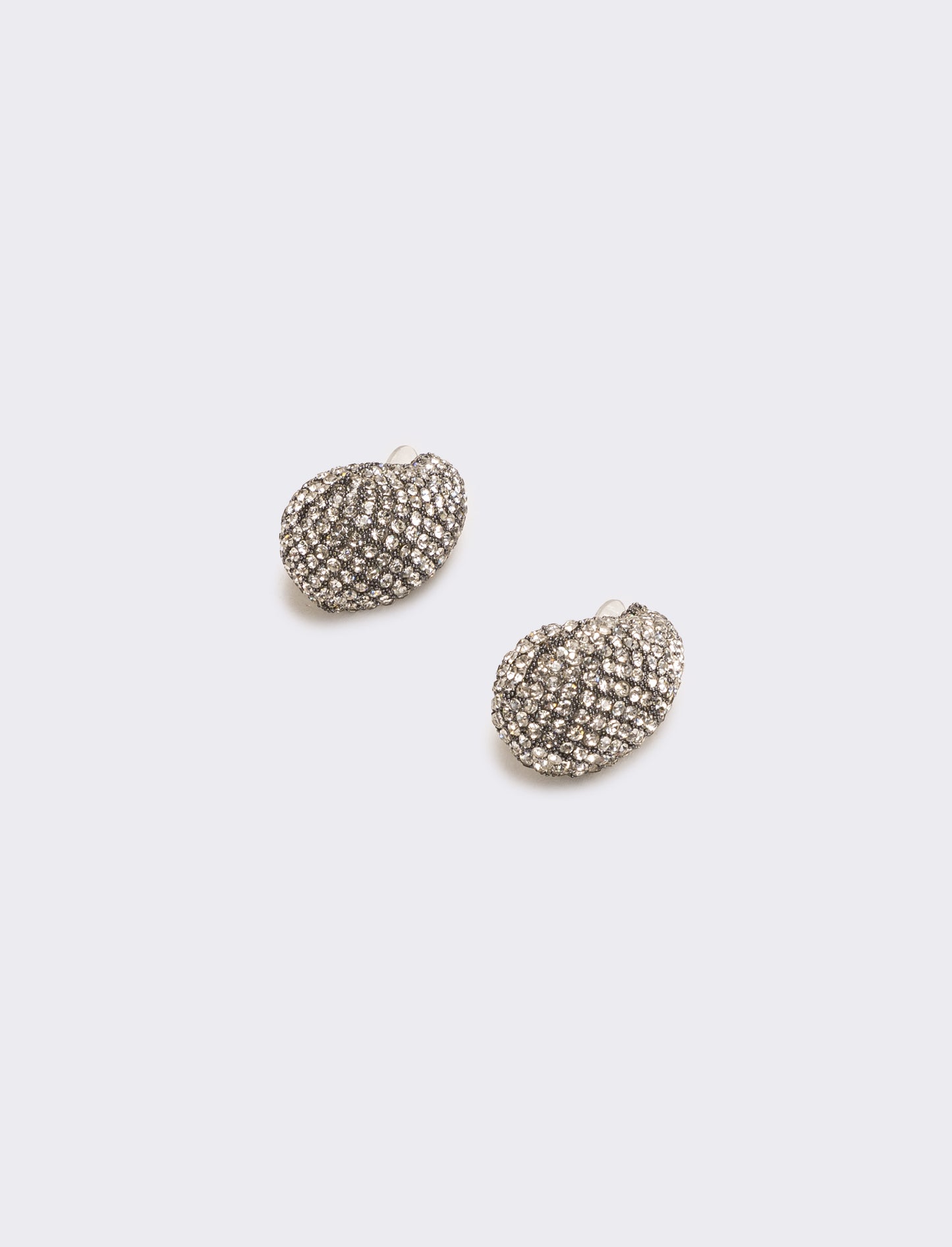 Orecchino goccia strass - Nero
