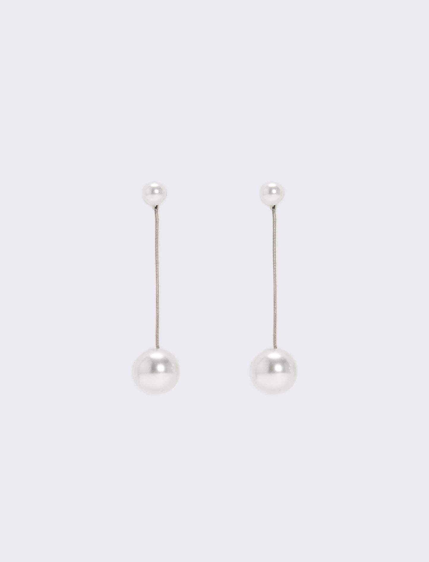 Orecchini lunghi con perle - Argento