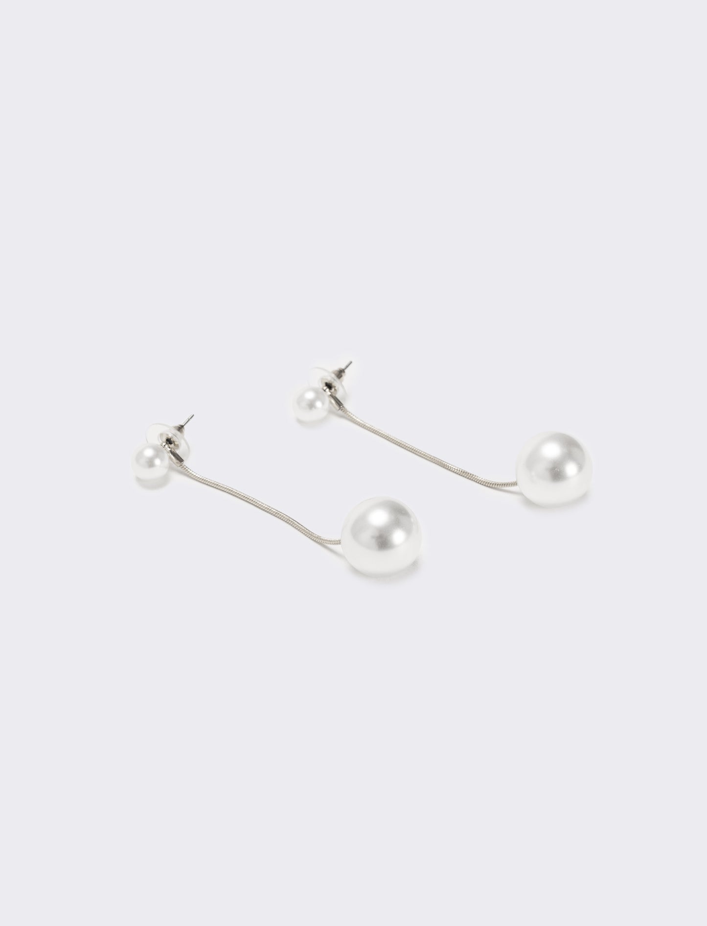 Orecchini lunghi con perle - Argento