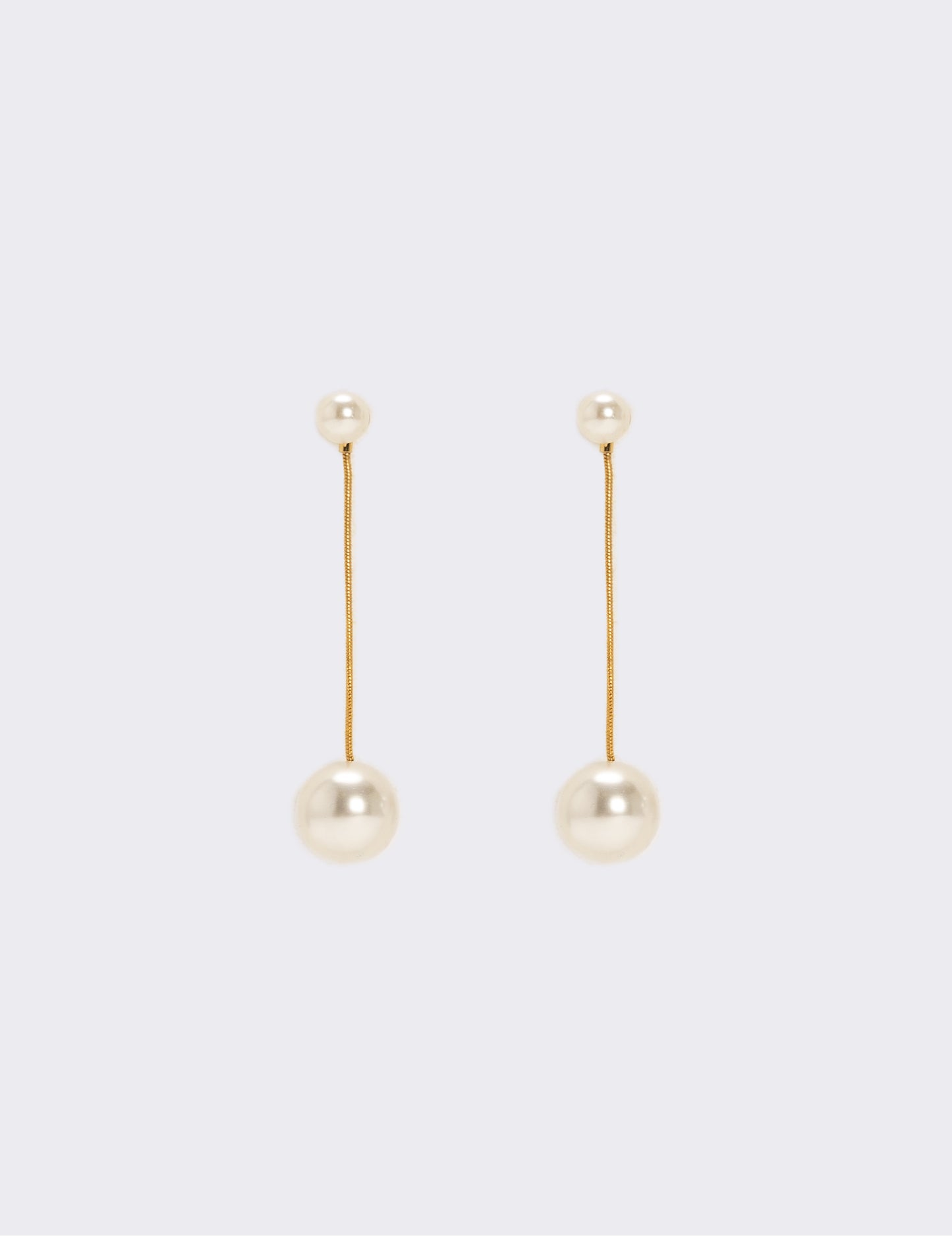 Orecchini lunghi con perle - Oro