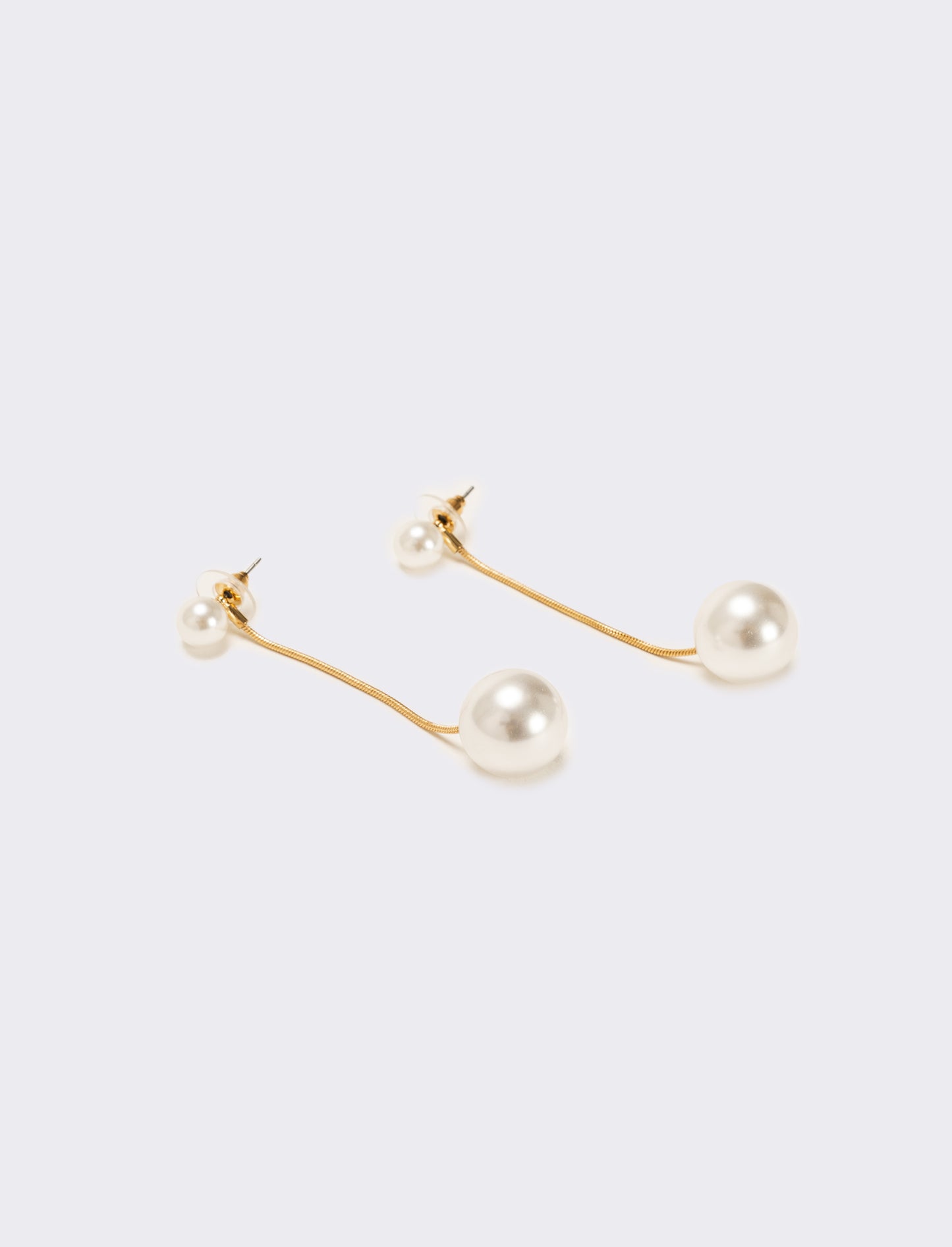 Orecchini lunghi con perle - Oro