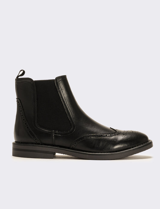 Stivale con ornamento da uomo - Nero