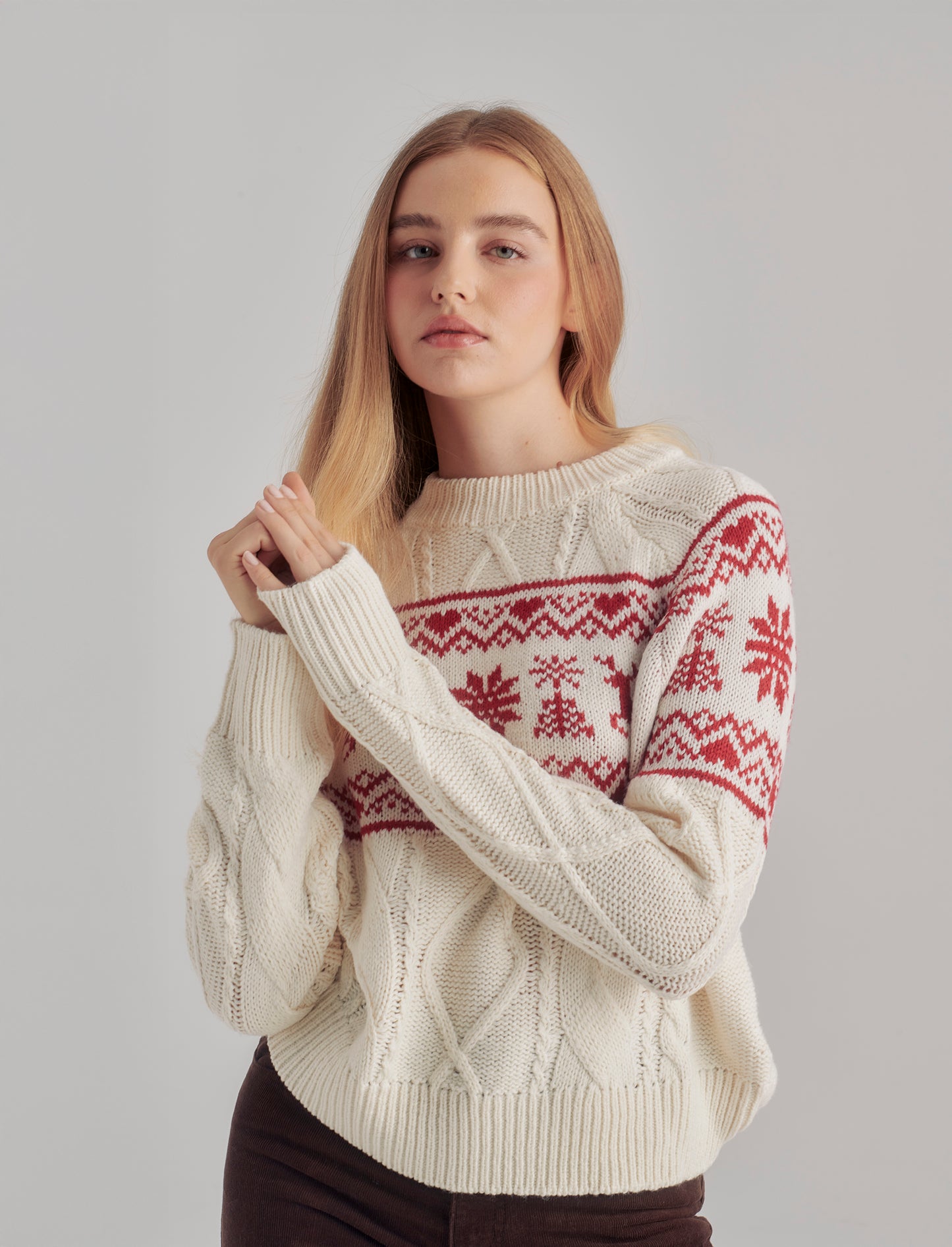 POLLOVER CON LAVORAZIONE JACQUARD TEMA NATALE - var 1