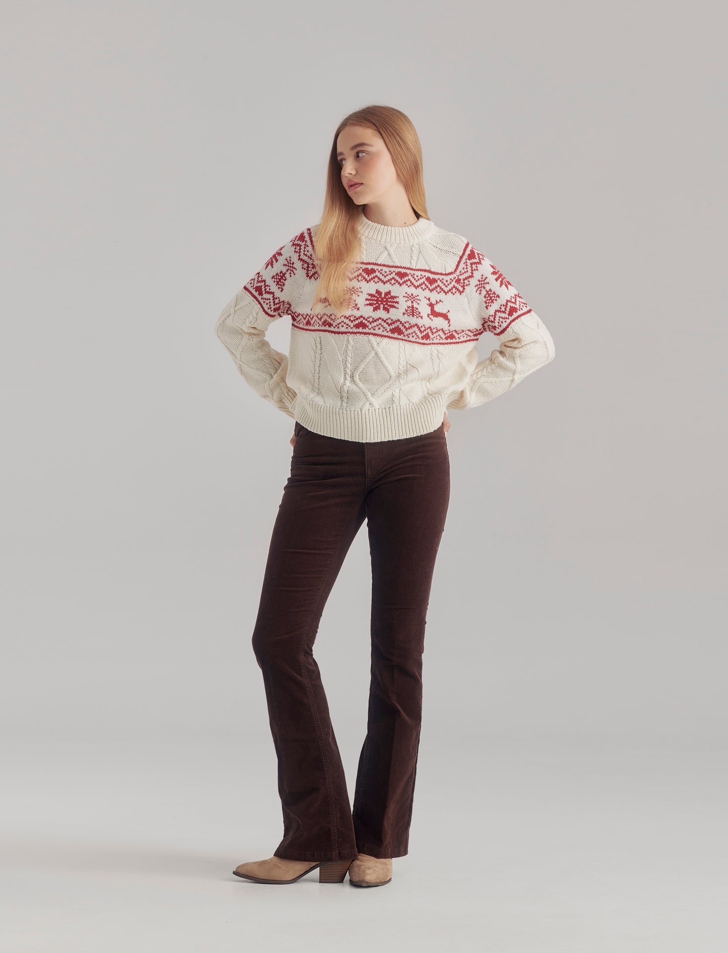 POLLOVER CON LAVORAZIONE JACQUARD TEMA NATALE - var 1