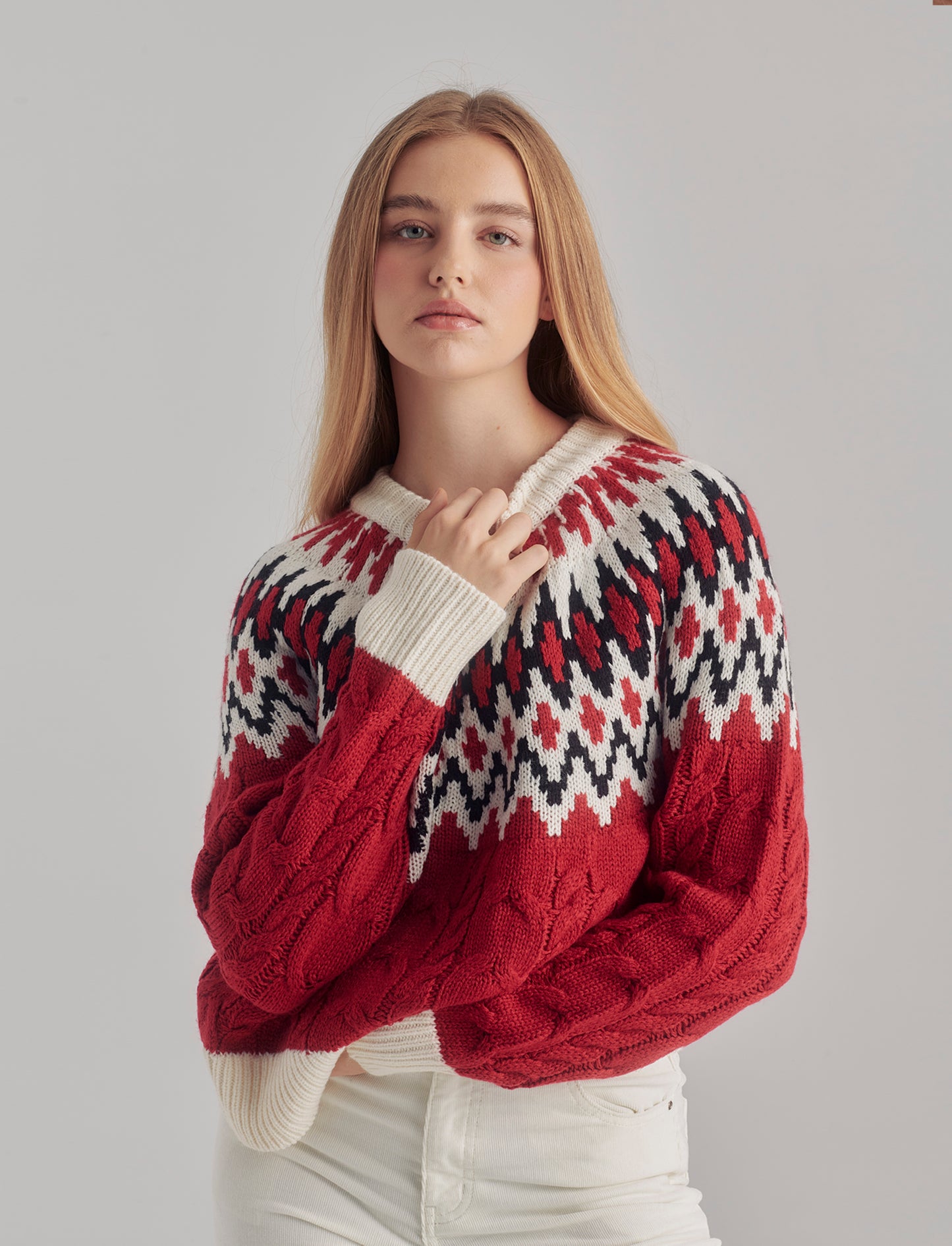 POLLOVER CON LAVORAZIONE JACQUARD TEMA NATALE - var 2