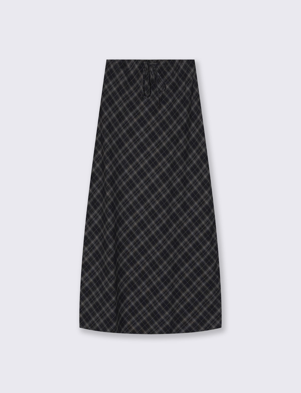 Long skirt with drawstring at the waist - 