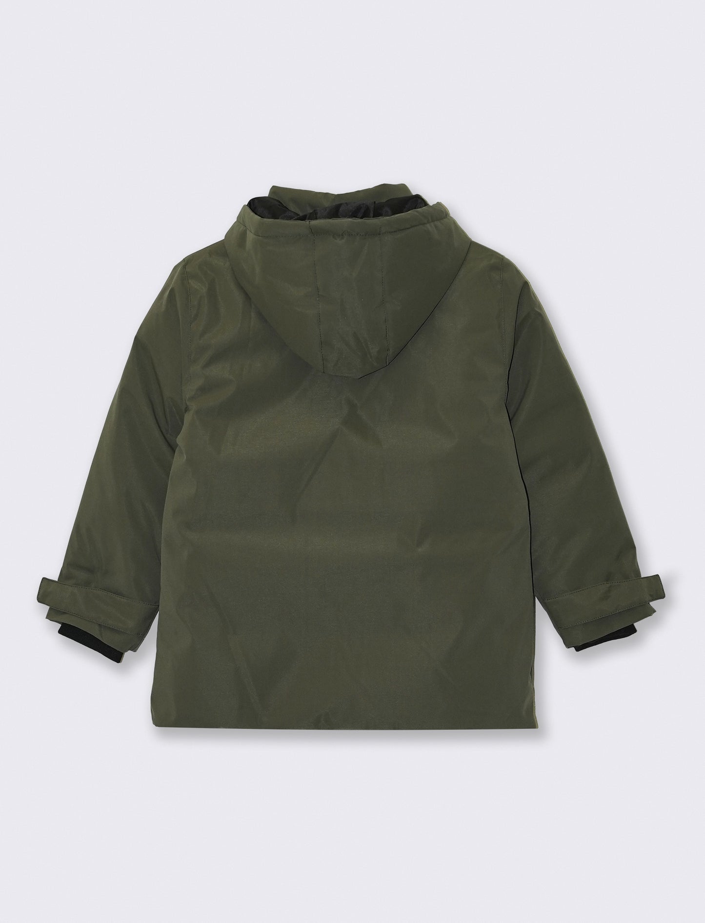 Padded jacket with hood and zip - Green