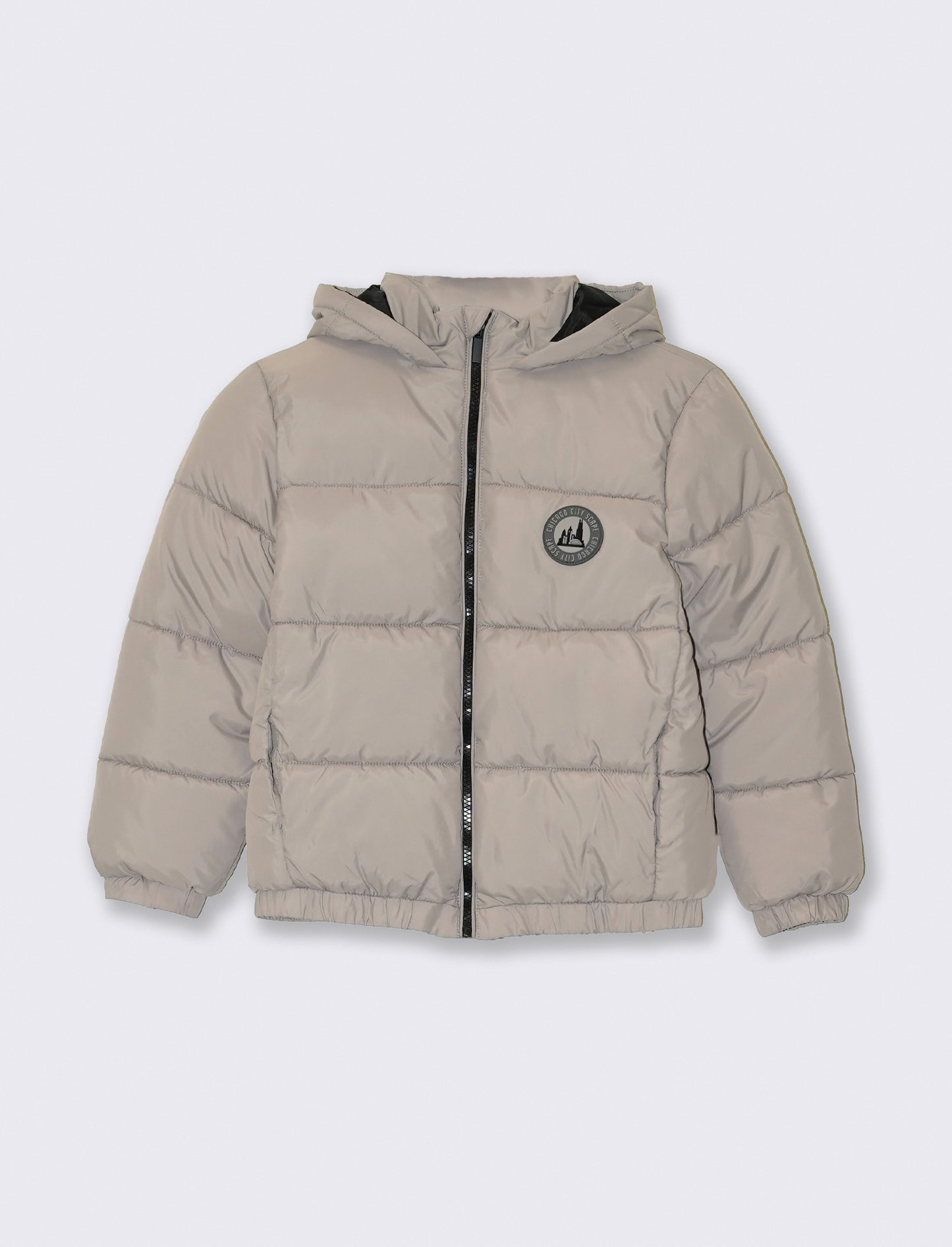 Giubbotto imbottito con cappuccio e tasche - Beige