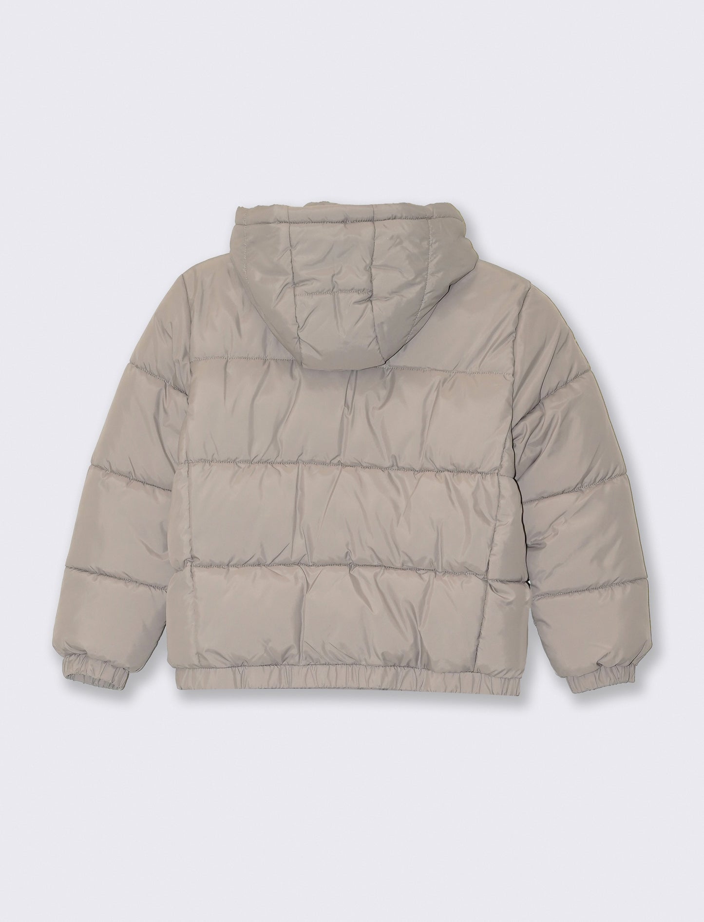 Giubbotto imbottito con cappuccio e tasche - Beige