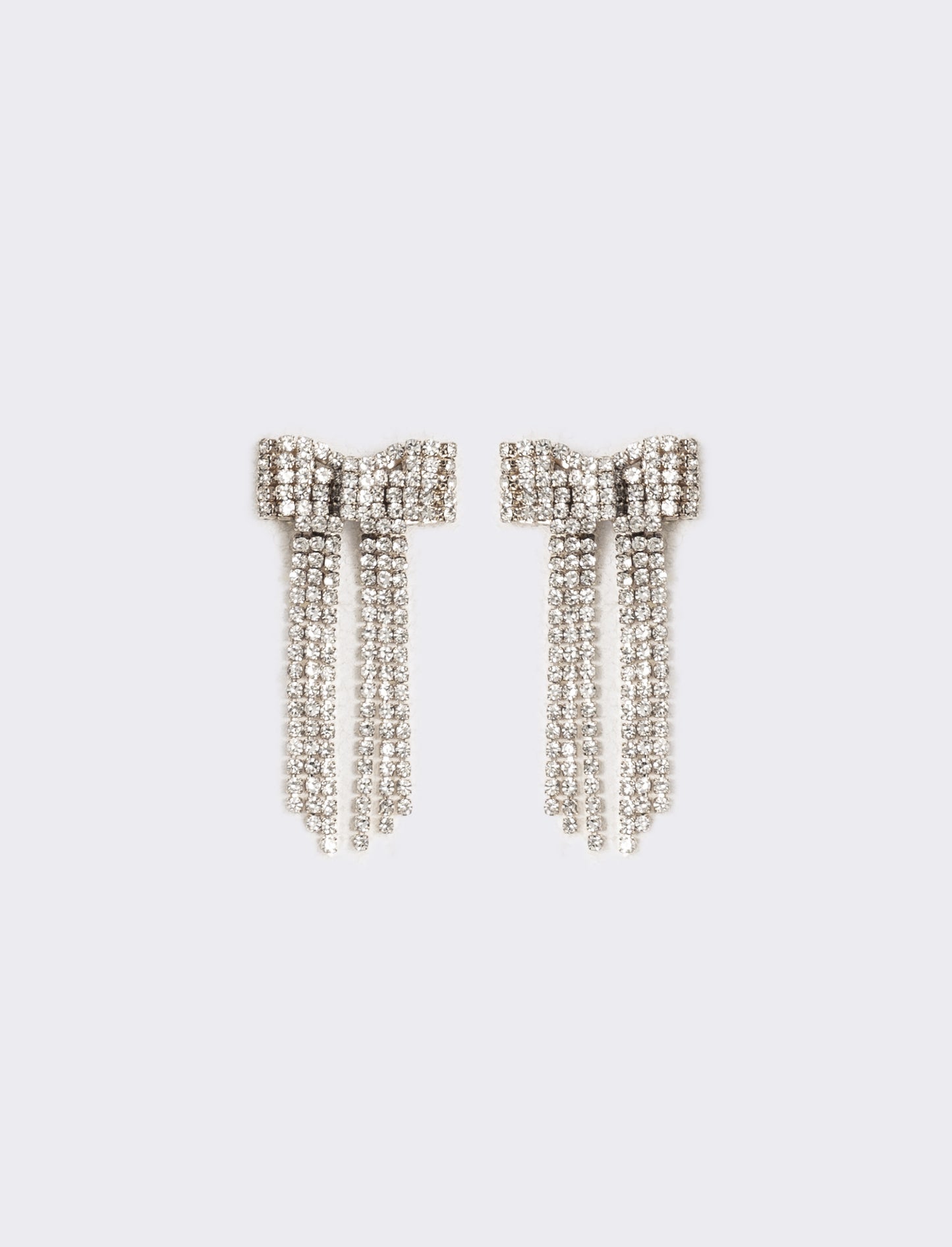Orecchini fiocchi e strass - Argento