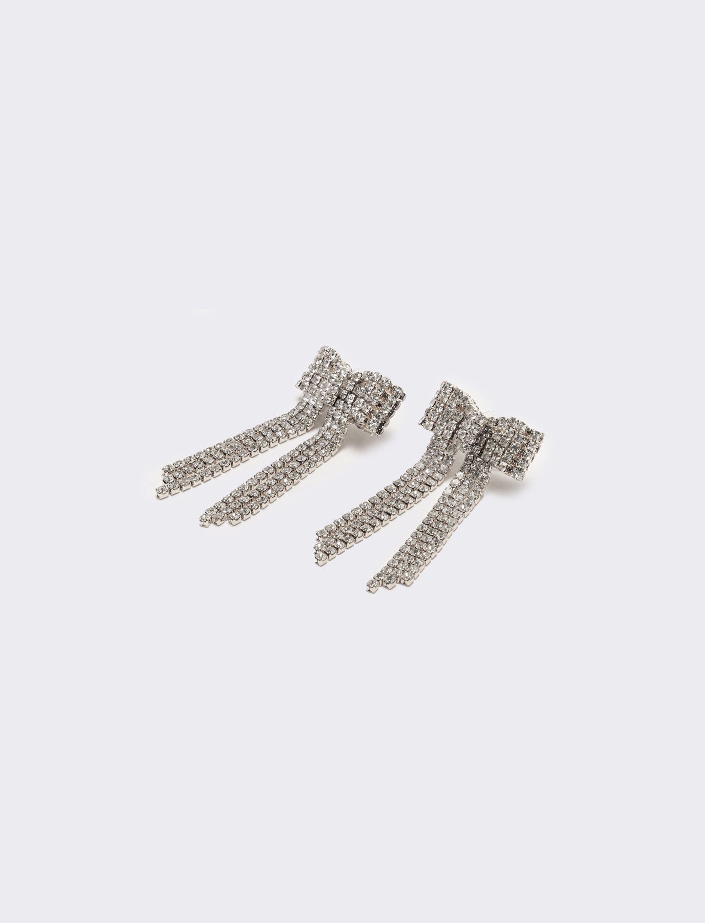 Orecchini fiocchi e strass - Argento