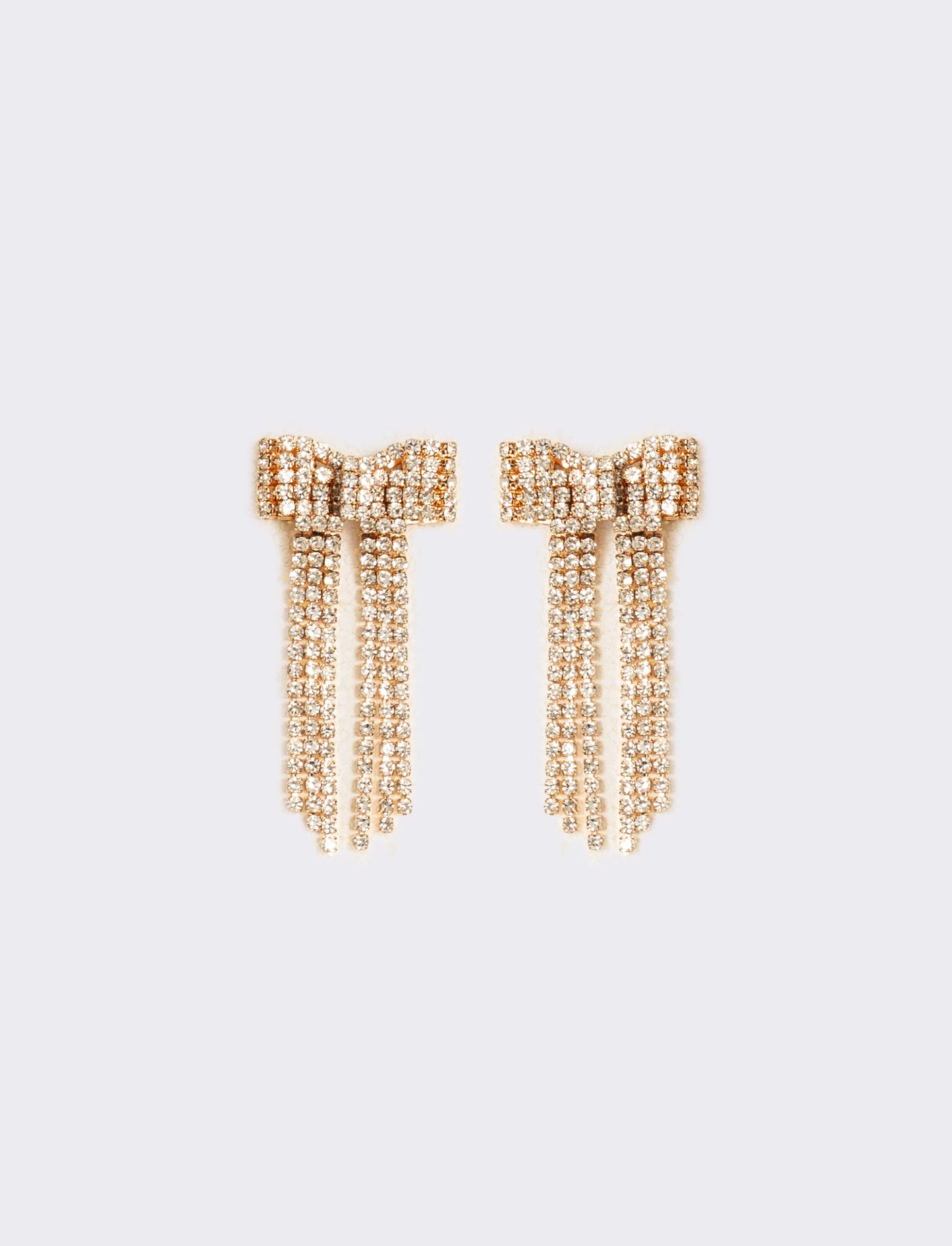 Orecchini fiocchi e strass - Oro rosa