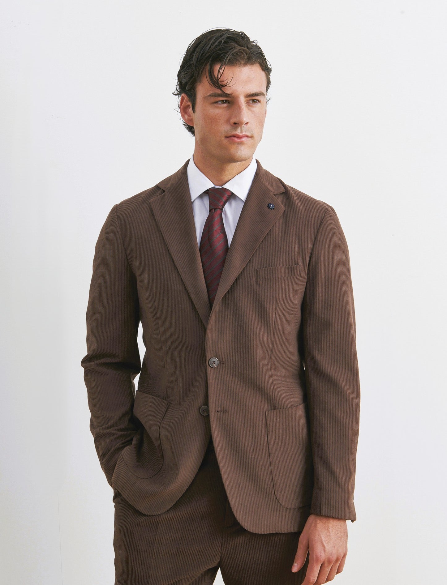 BLAZER IN VELLUTO DA COMPLETO FORMAL FIT - Moro