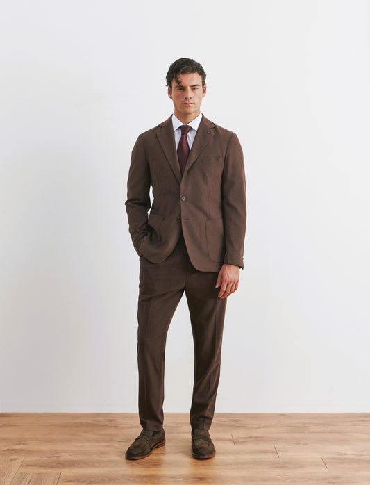 BLAZER IN VELLUTO DA COMPLETO FORMAL FIT - Moro