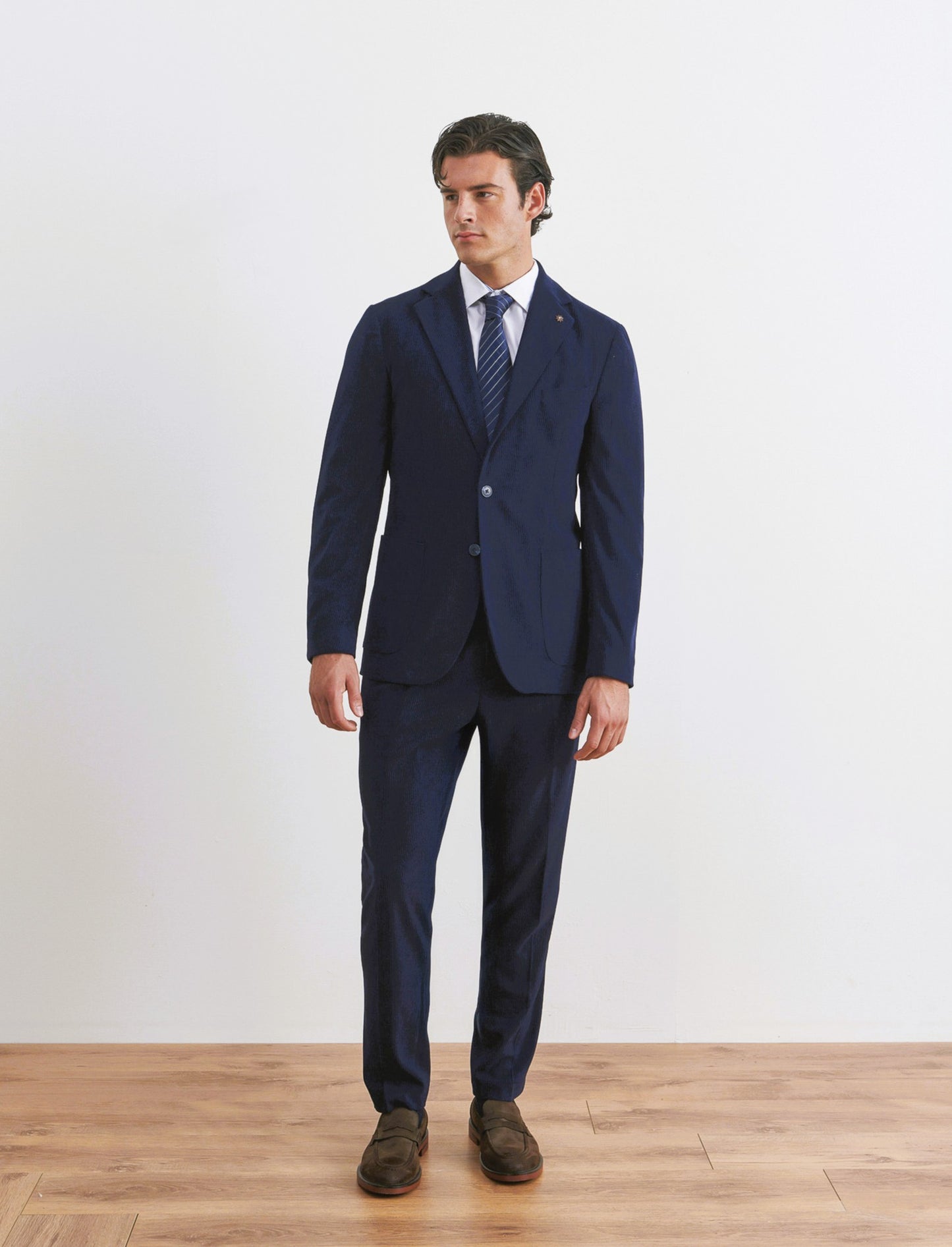 BLAZER IN VELLUTO DA COMPLETO FORMAL FIT - Blu