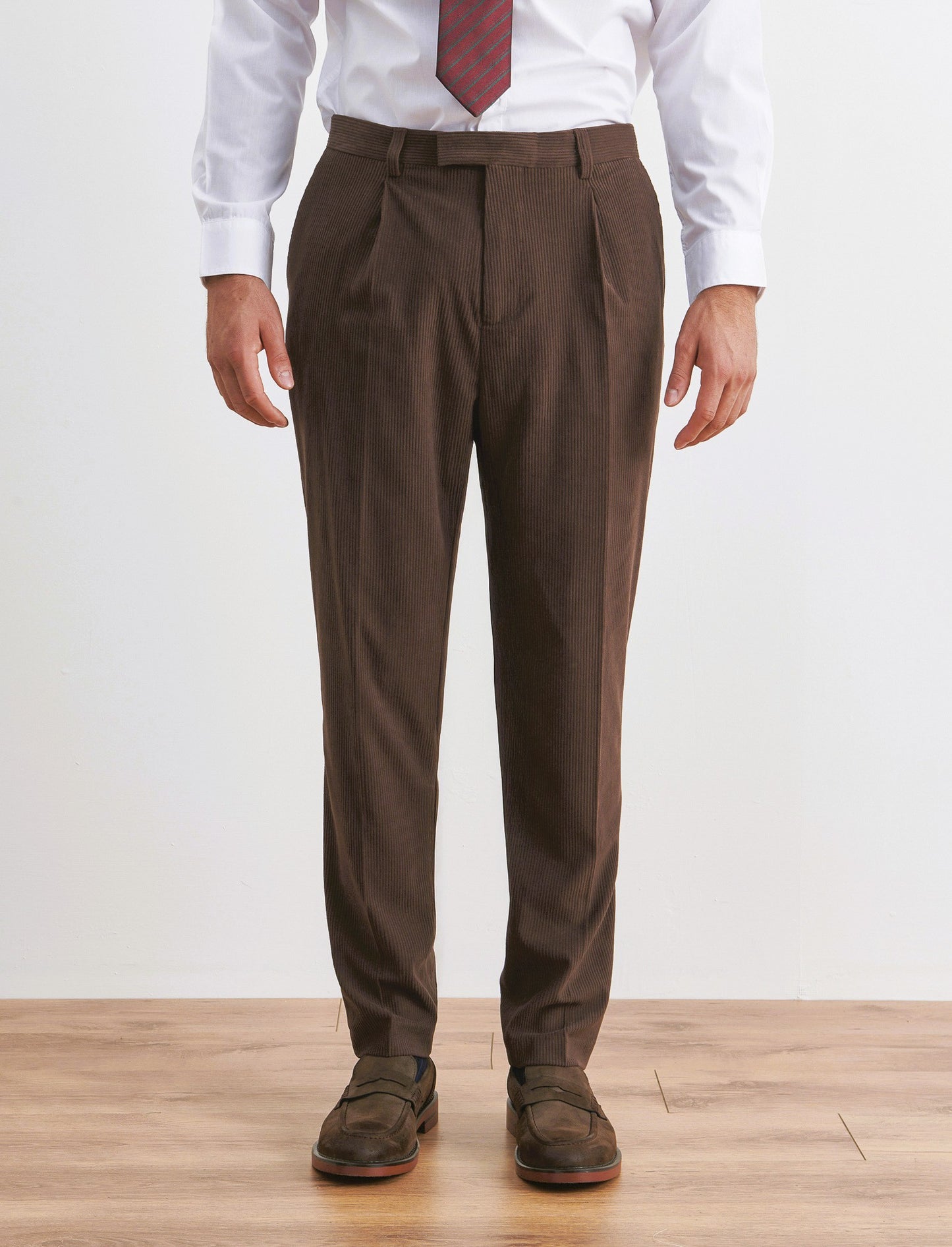 PANTALONI IN VELLUTO DA COMPLETO FORMAL FIT - Moro