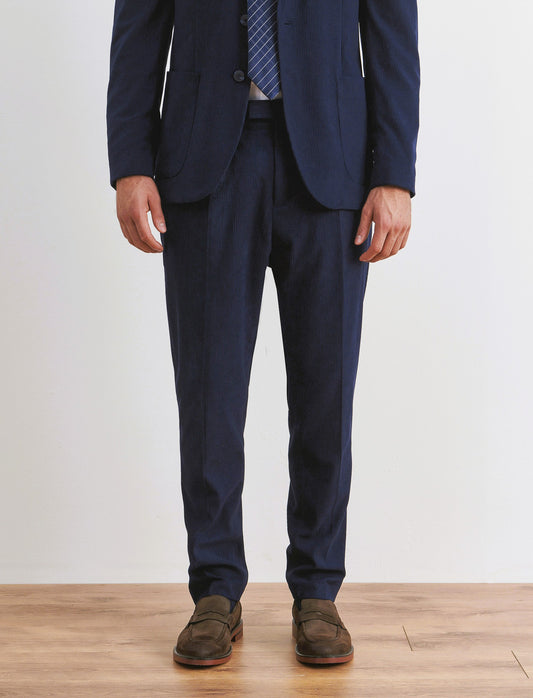 PANTALONI IN VELLUTO DA COMPLETO FORMAL FIT - Blu