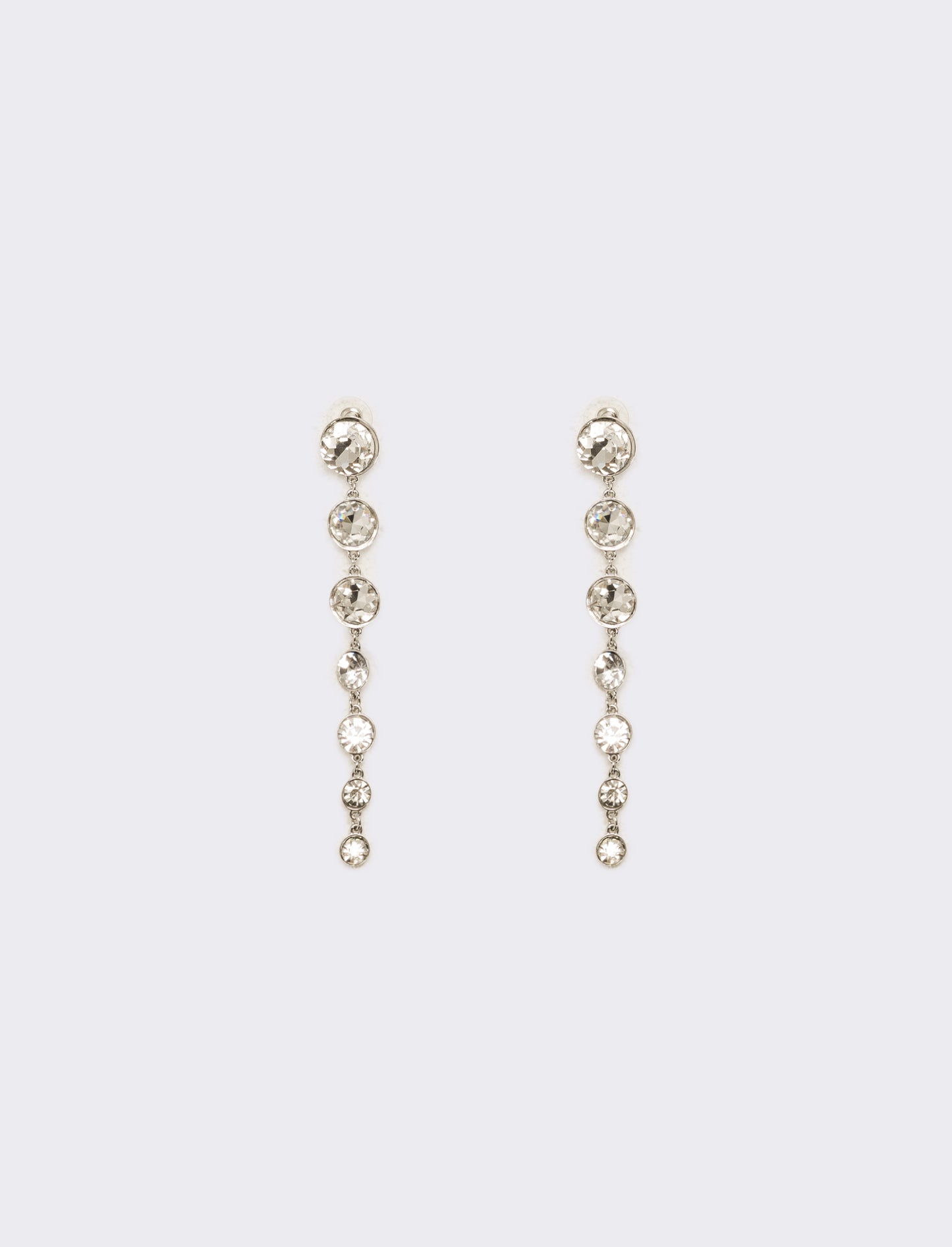 Orecchini con strass pendenti - Argento