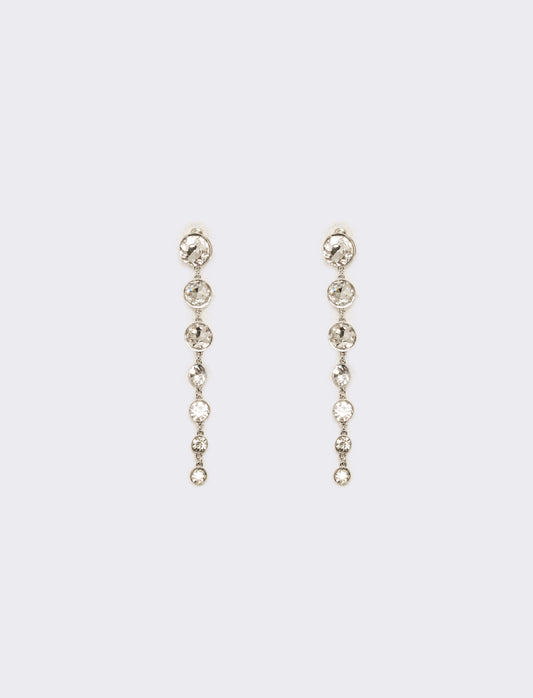 Orecchini con strass pendenti - Argento