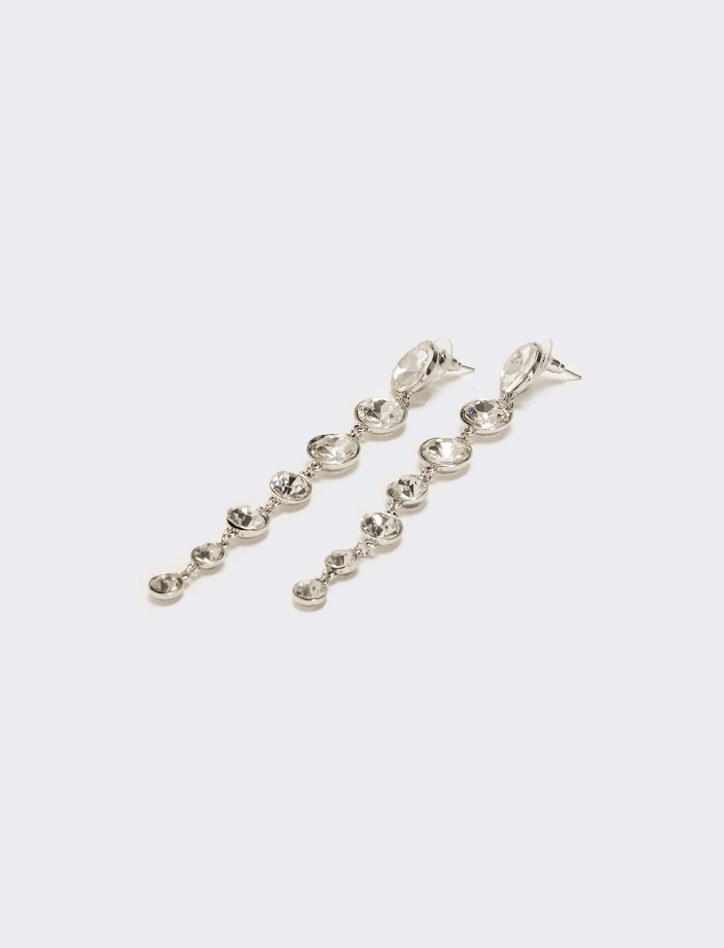 Orecchini con strass pendenti - Argento