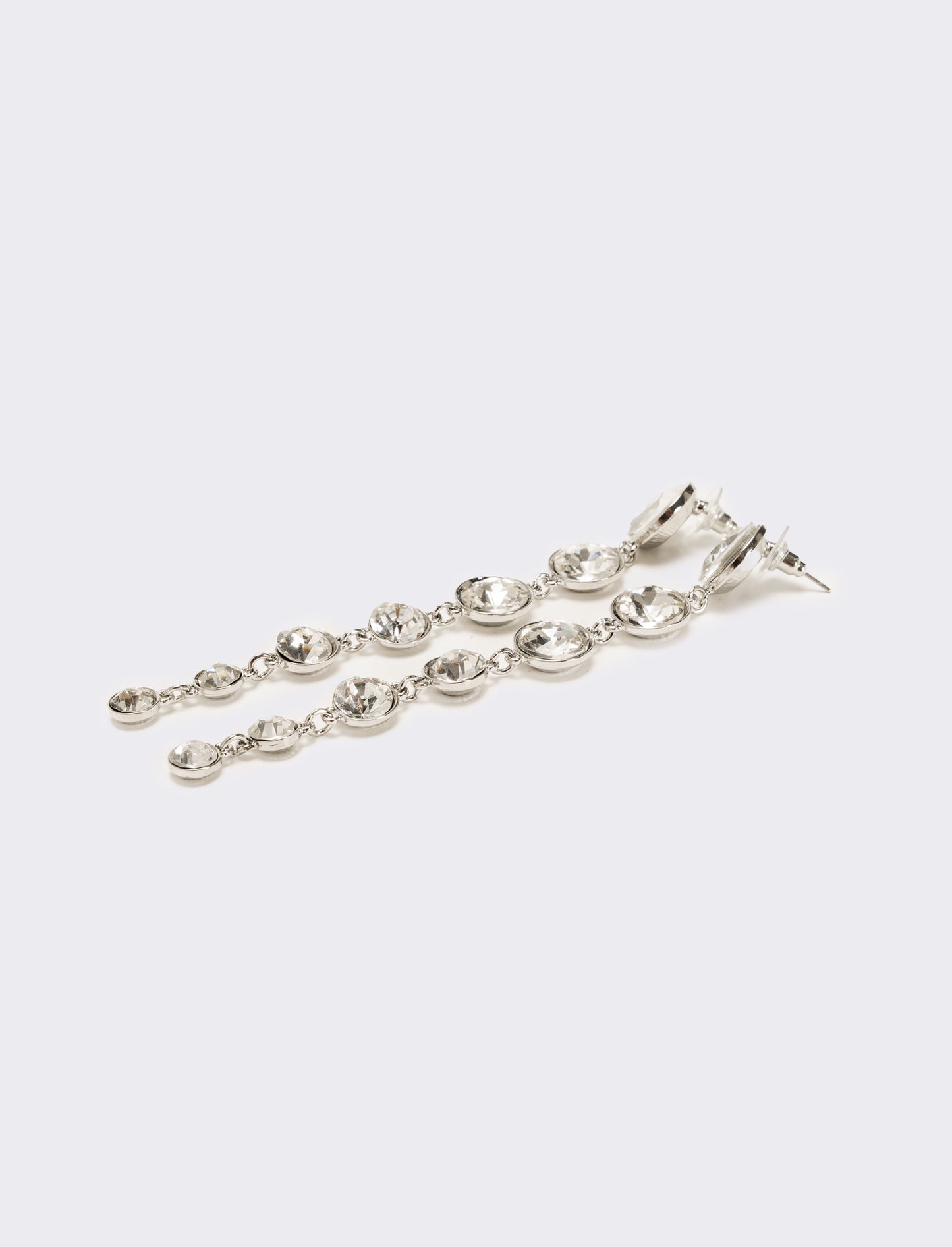 Orecchini con strass pendenti - Argento