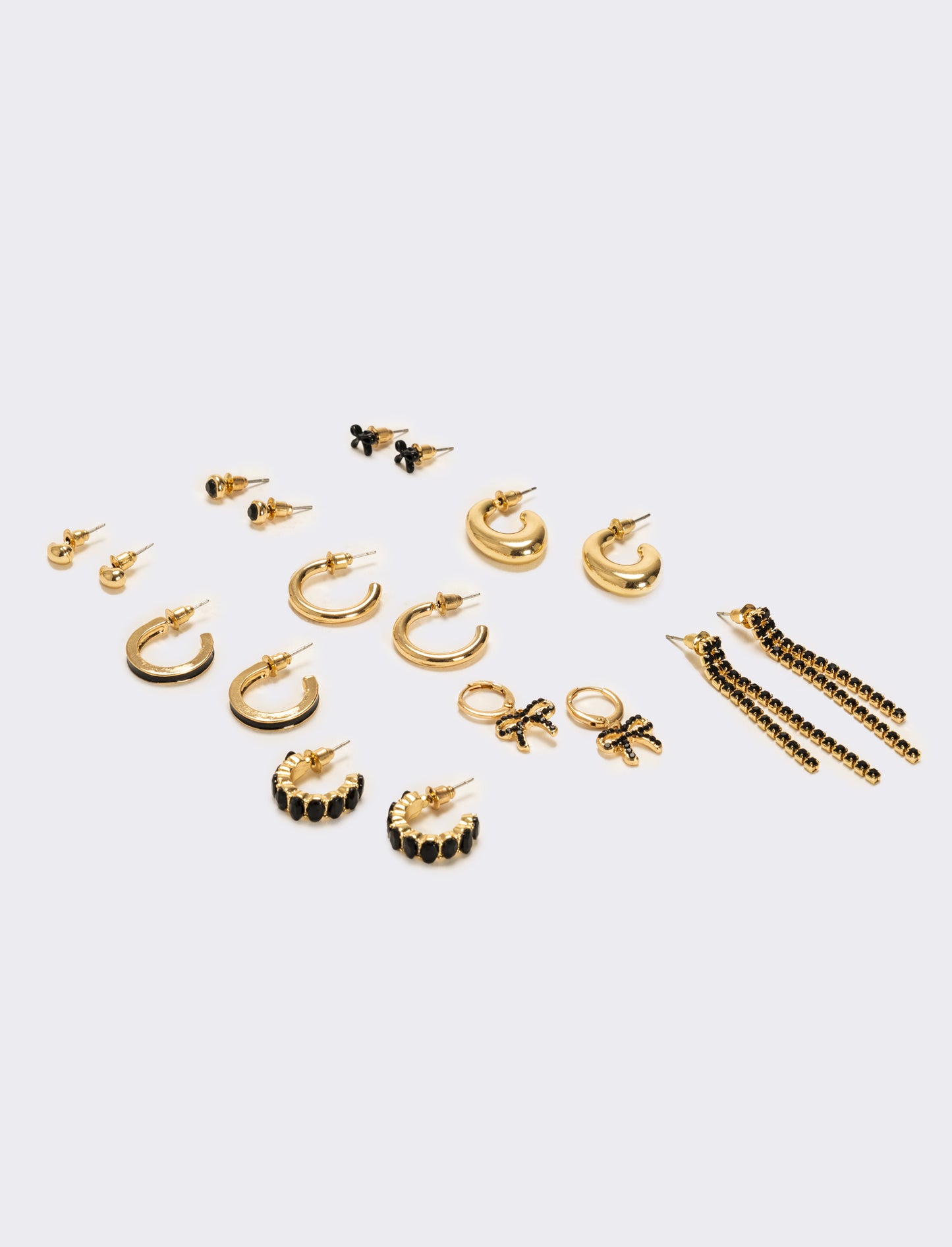 Orecchini 9 paia assortiti - Oro