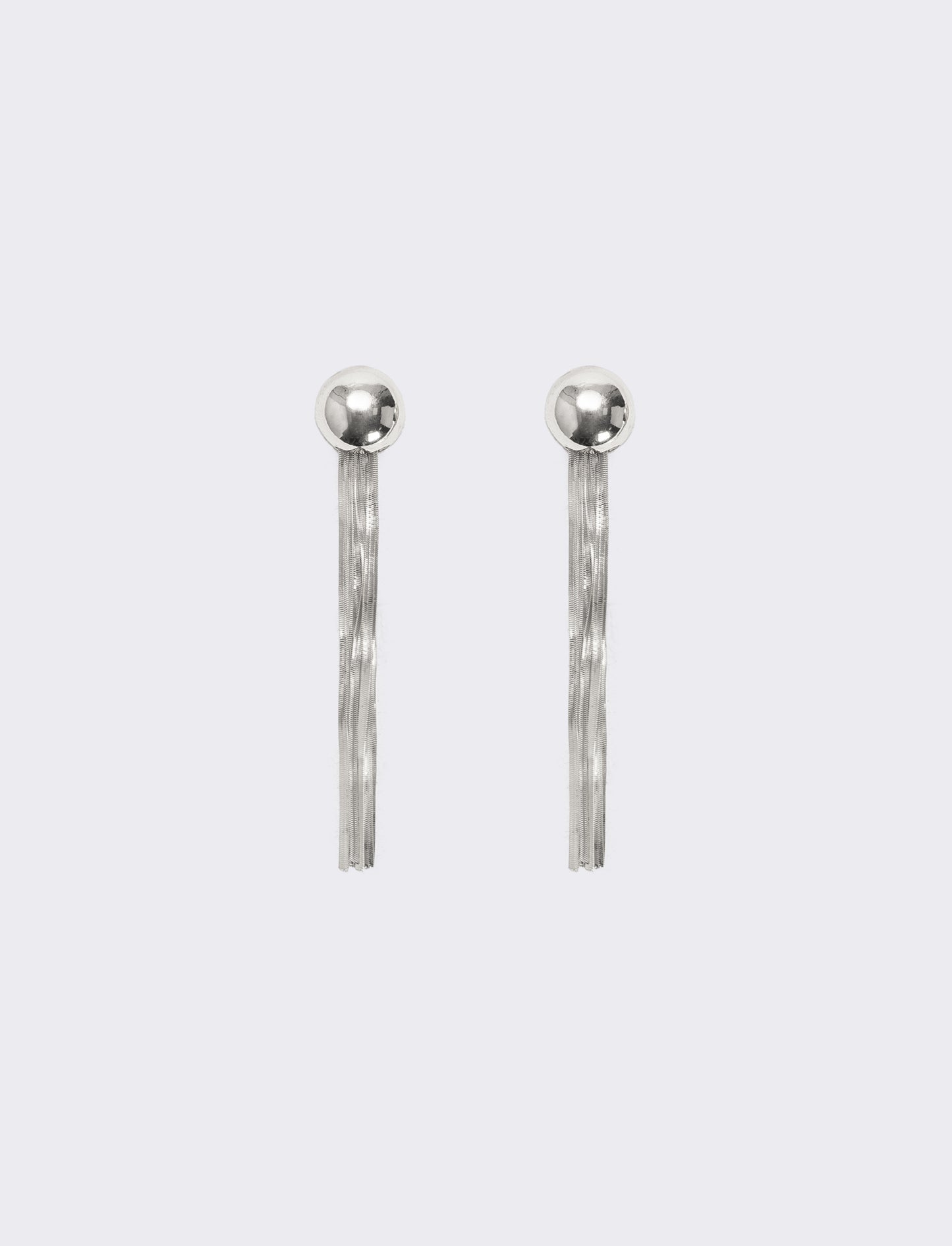 Orecchini con catenine schiacciate - Argento