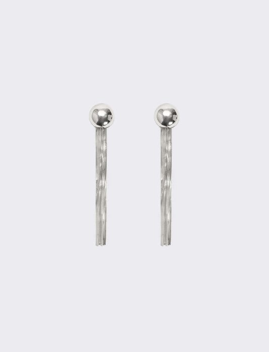 Orecchini con catenine schiacciate - Argento