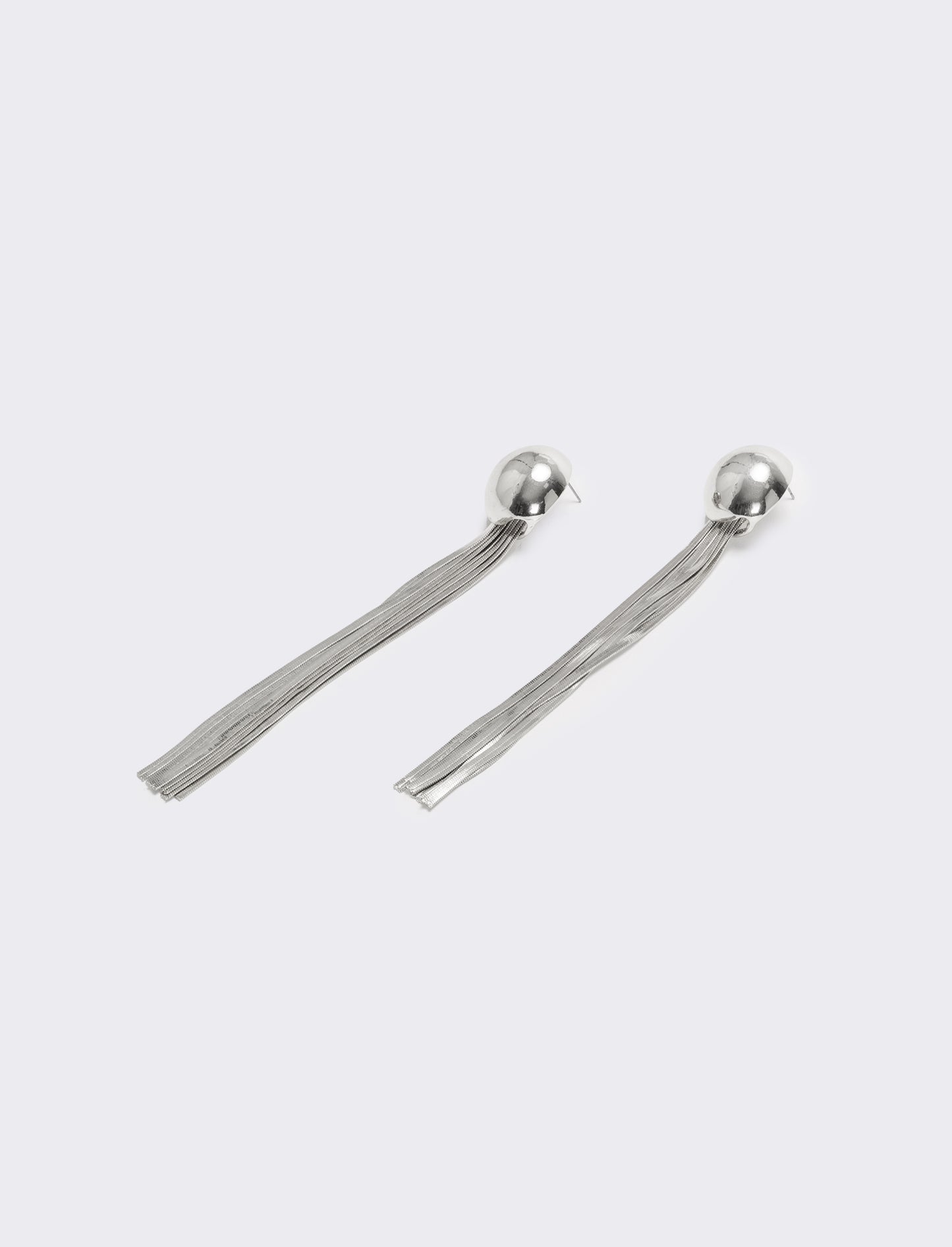 Orecchini con catenine schiacciate - Argento