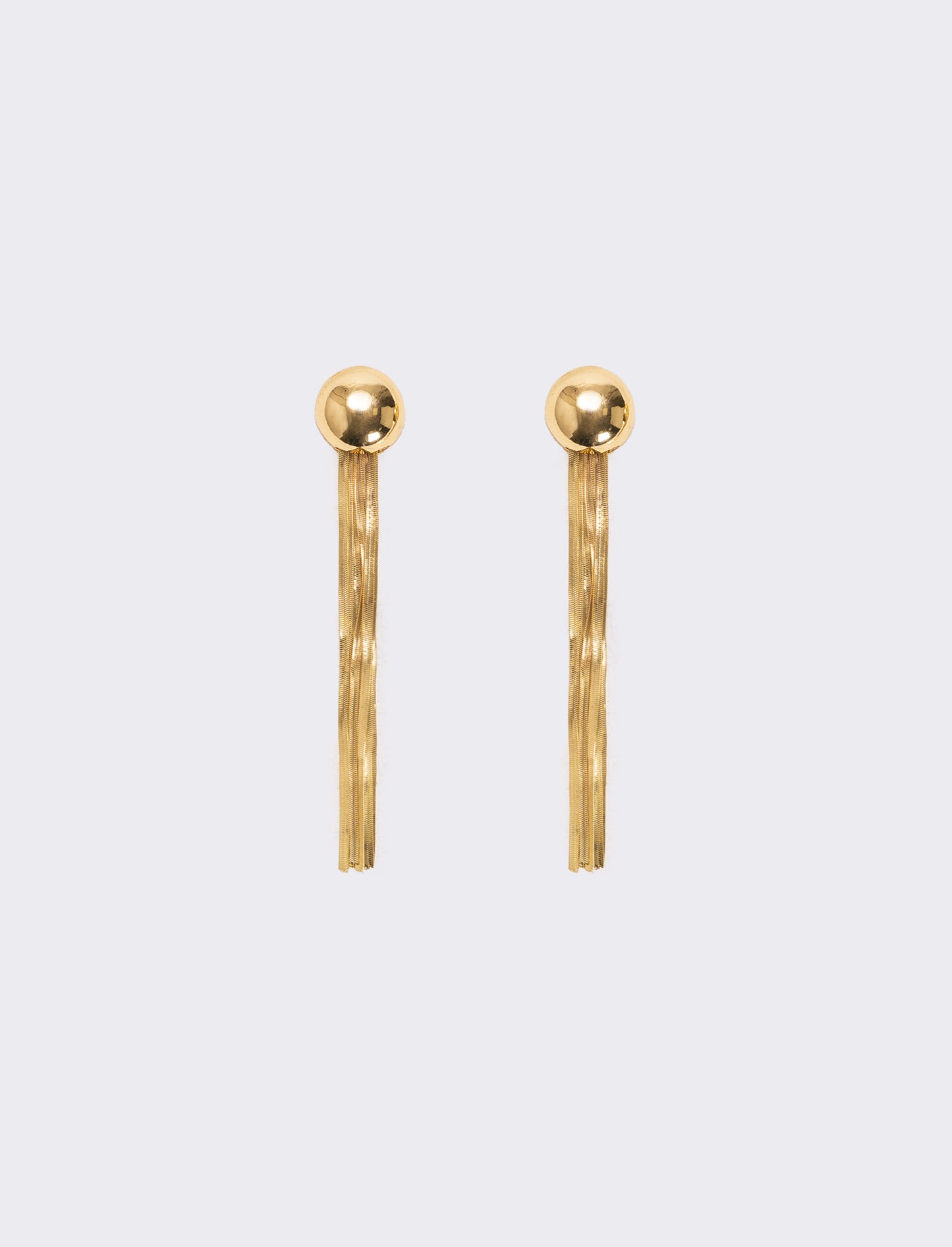Orecchini con catenine schiacciate - Oro