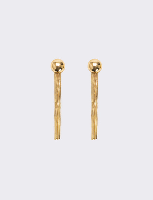 Orecchini con catenine schiacciate - Oro