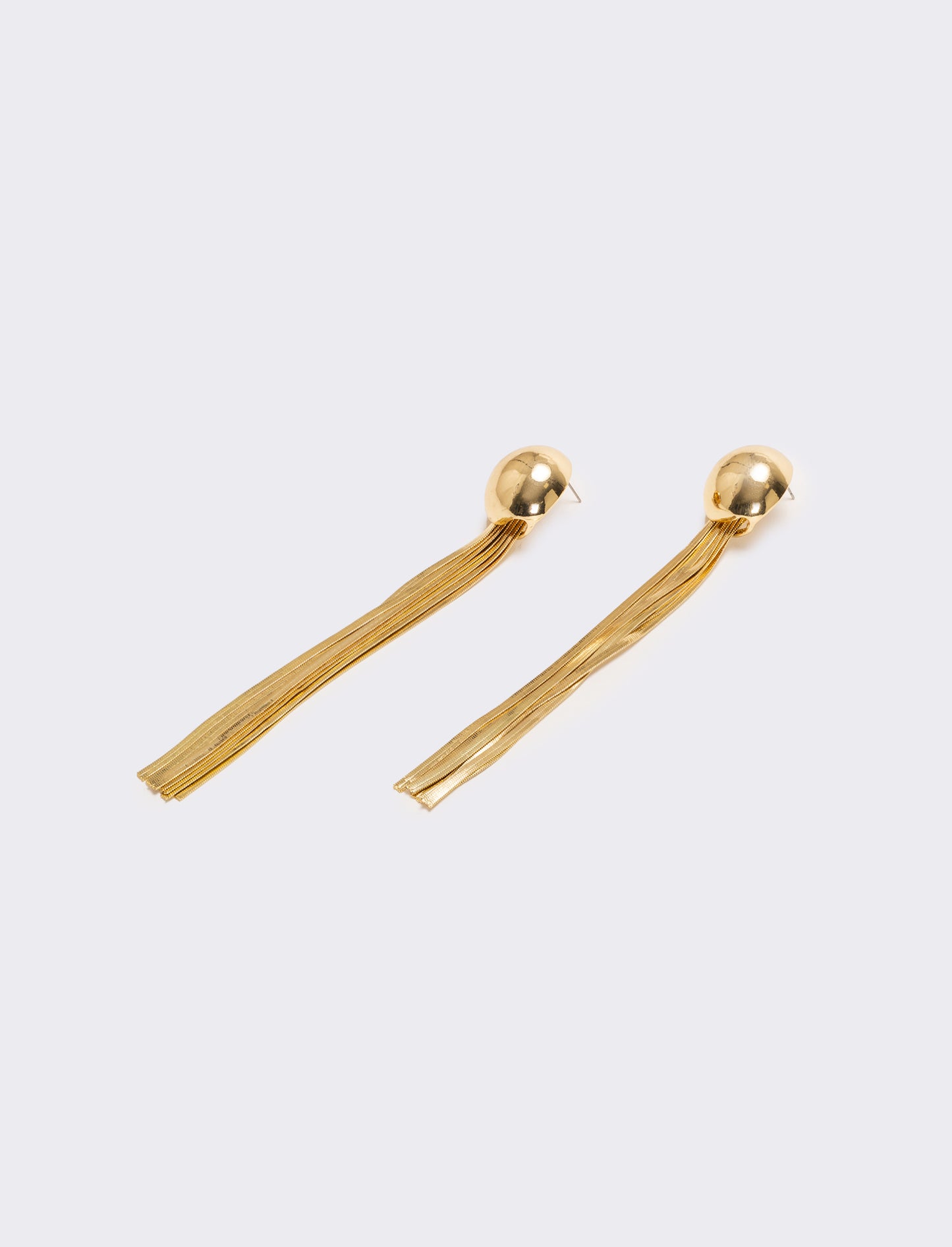Orecchini con catenine schiacciate - Oro