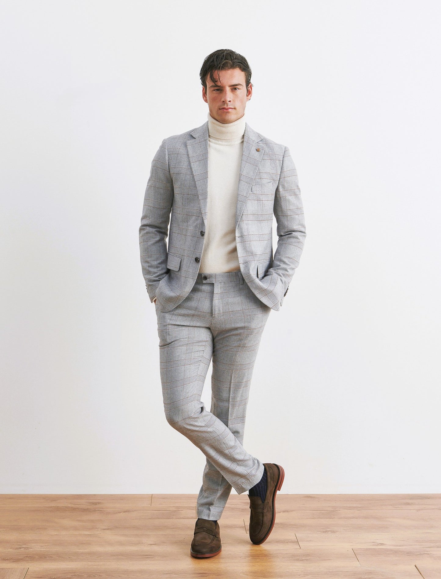 PANTALONI DA COMPLETO A QUADRI FORMAL FIT - Grigio