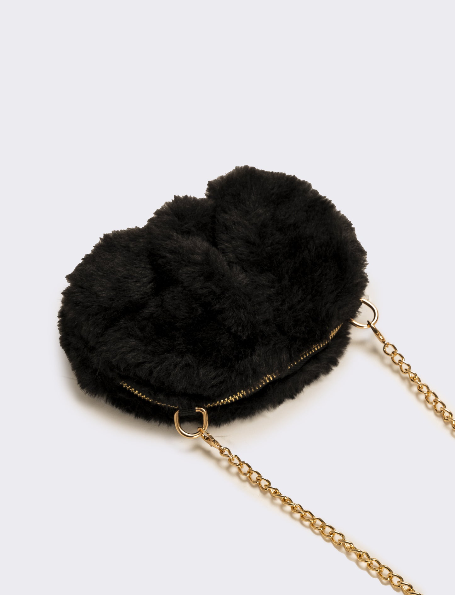 Borsa bambina finta pelliccia coniglietto - Nero