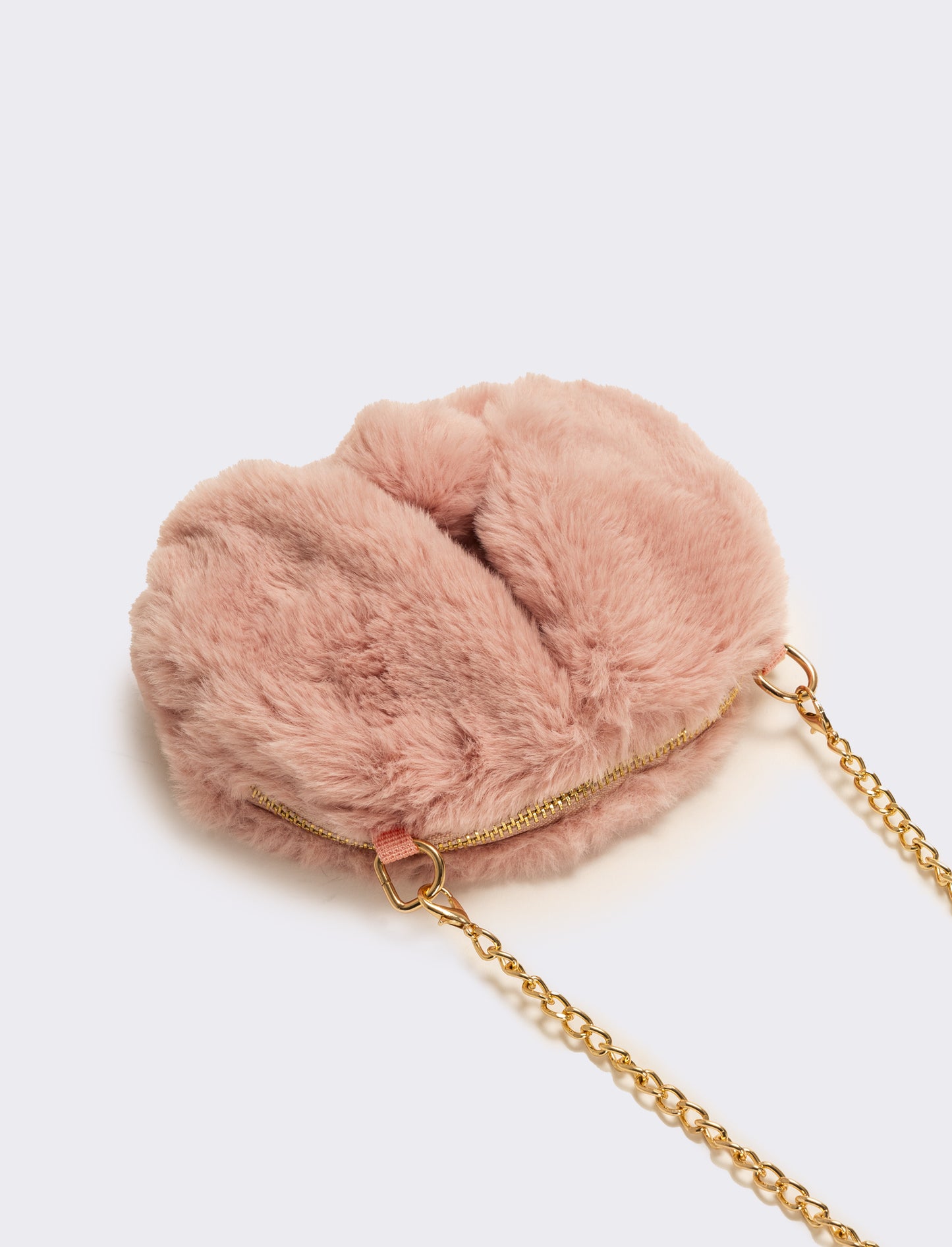 Borsa bambina finta pelliccia coniglietto - Rosa