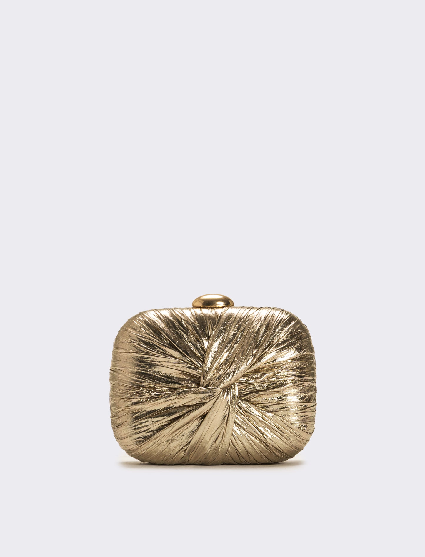 Borsa rigida con nodo laminata - Oro